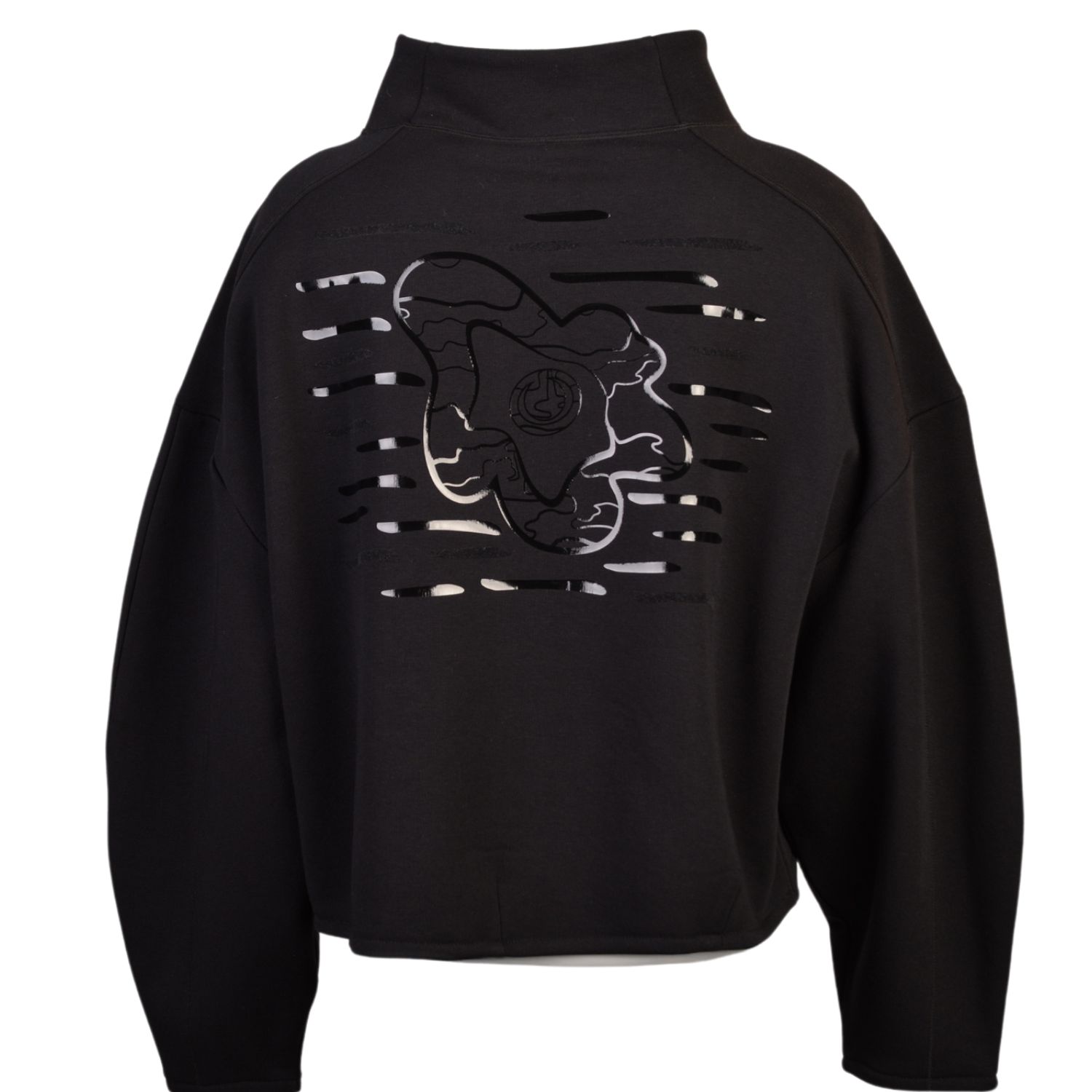 Joy-es Women's Black Camouflage Cardigan In Black