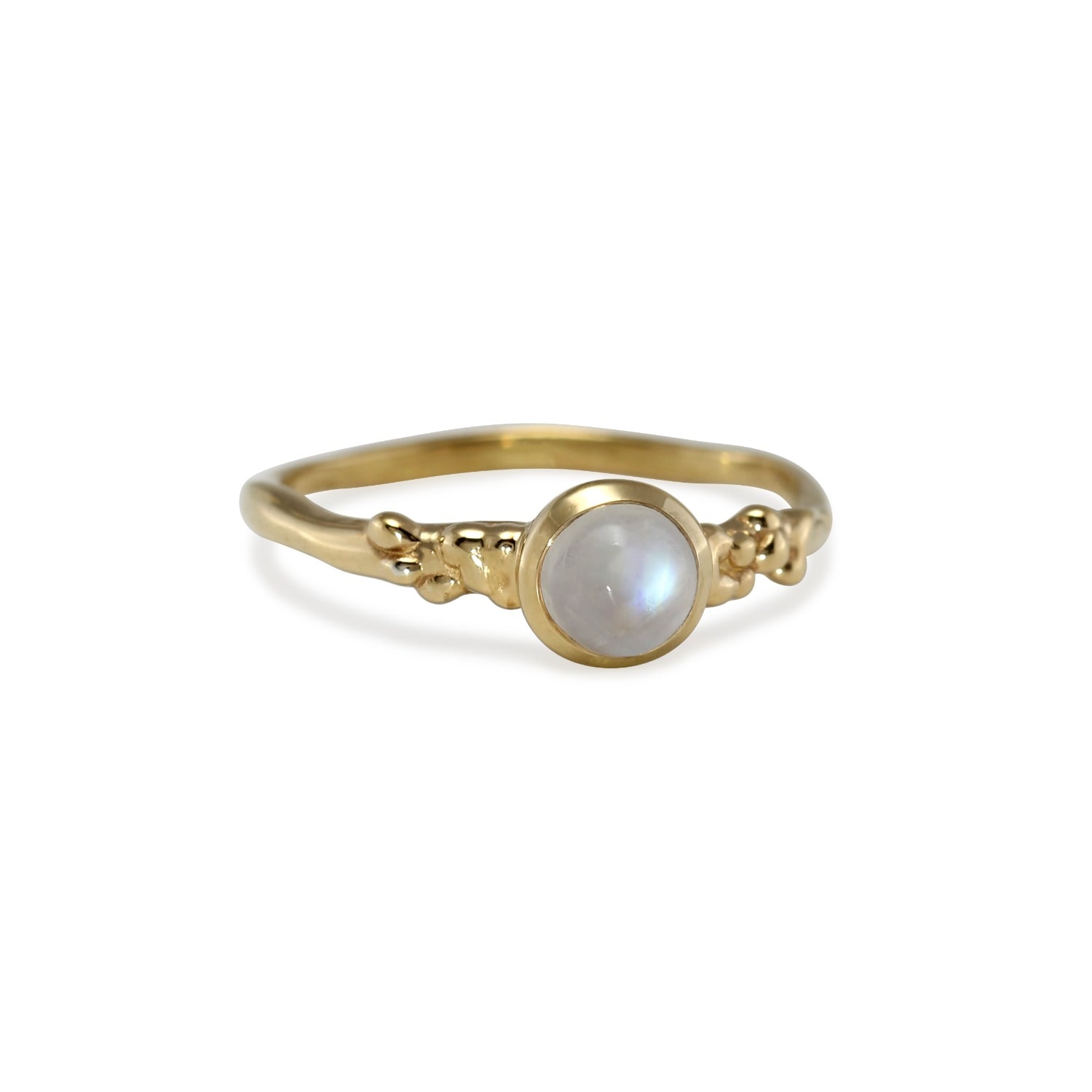 Isla Silver Women's Gold / White Moonstone Gold Vermeil Ring