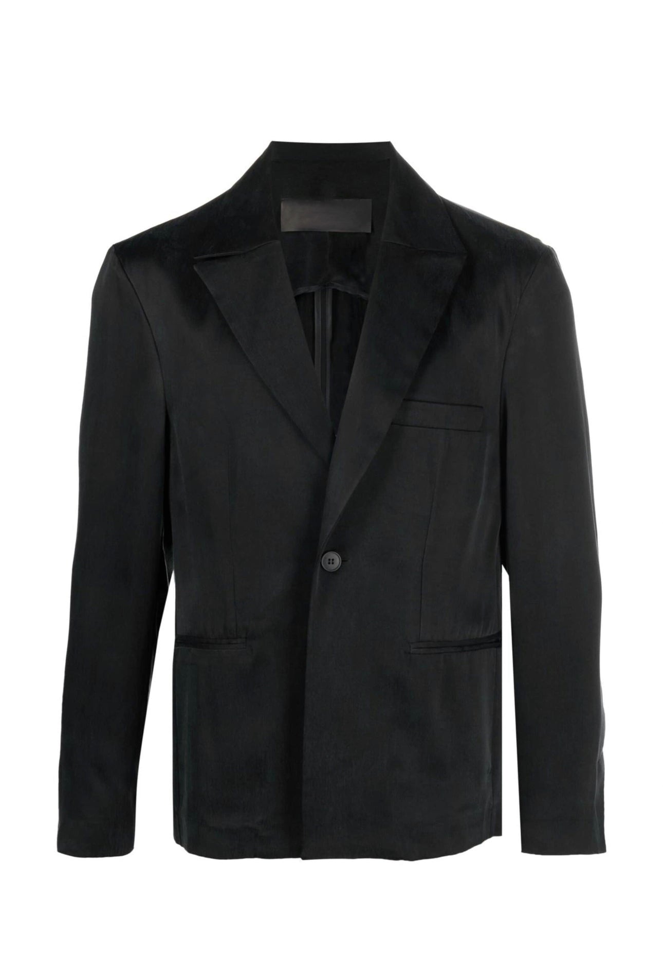 Tessitura Men's Regular Cupro Black Blazer In Black