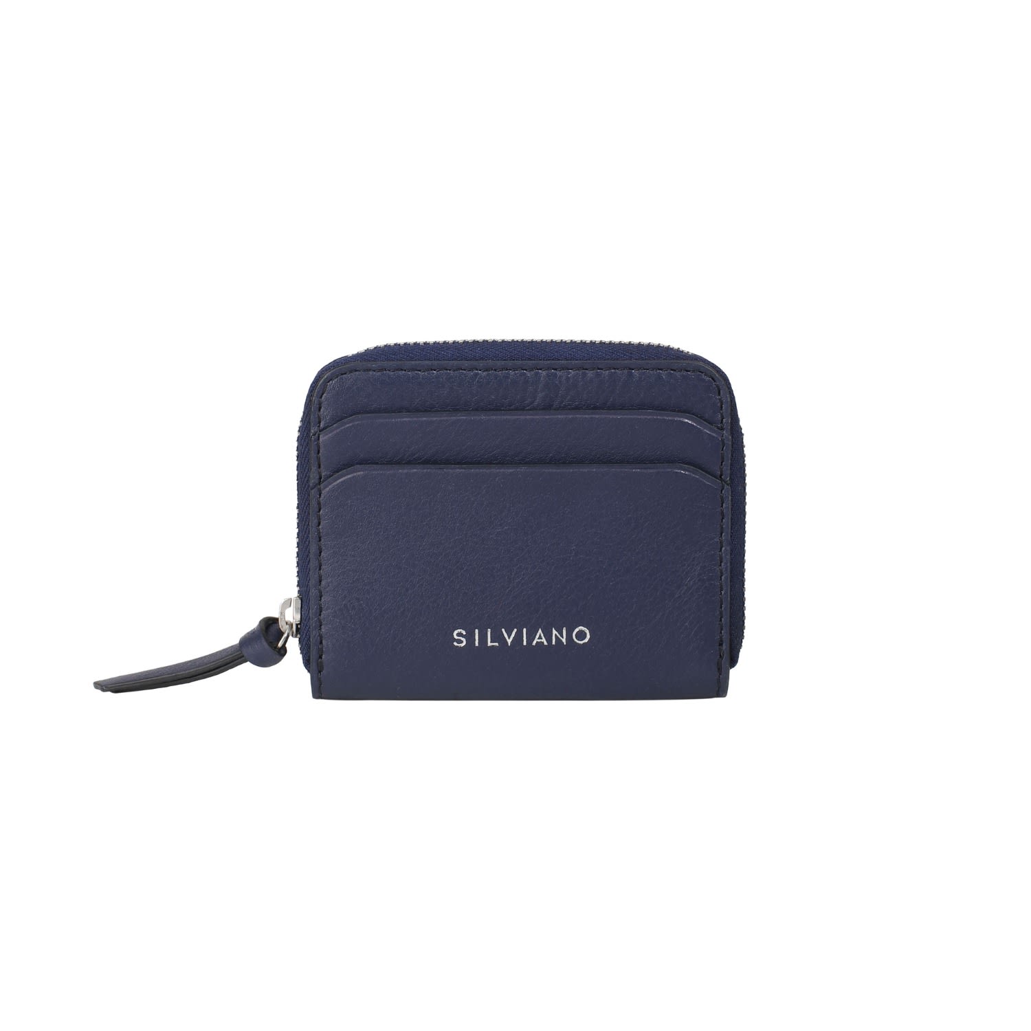 Women’s Silviano Amber Zip Around Wallet - Navy Blue Elegance For Effortless Style
