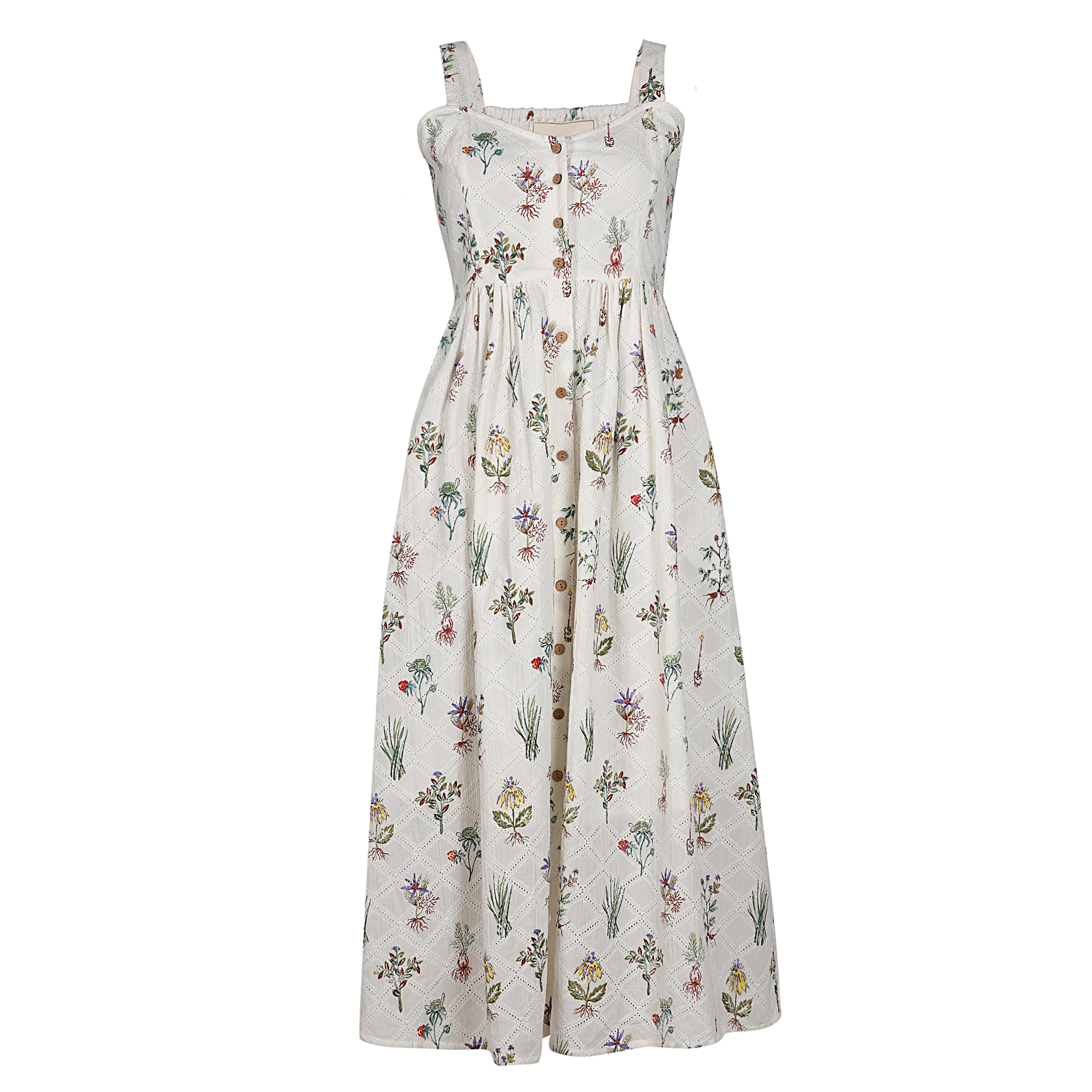 Em & Shi Women's Healing Herbs Button Down Dress