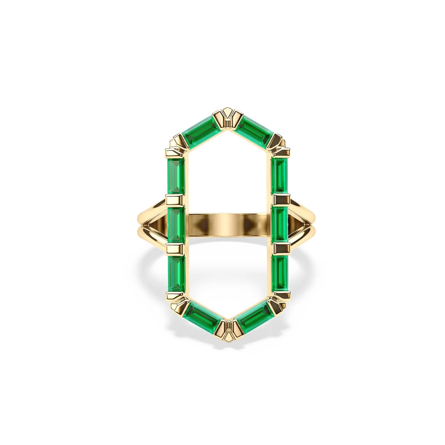 Women’s Gold The James Ring - Emerald Ora Ana