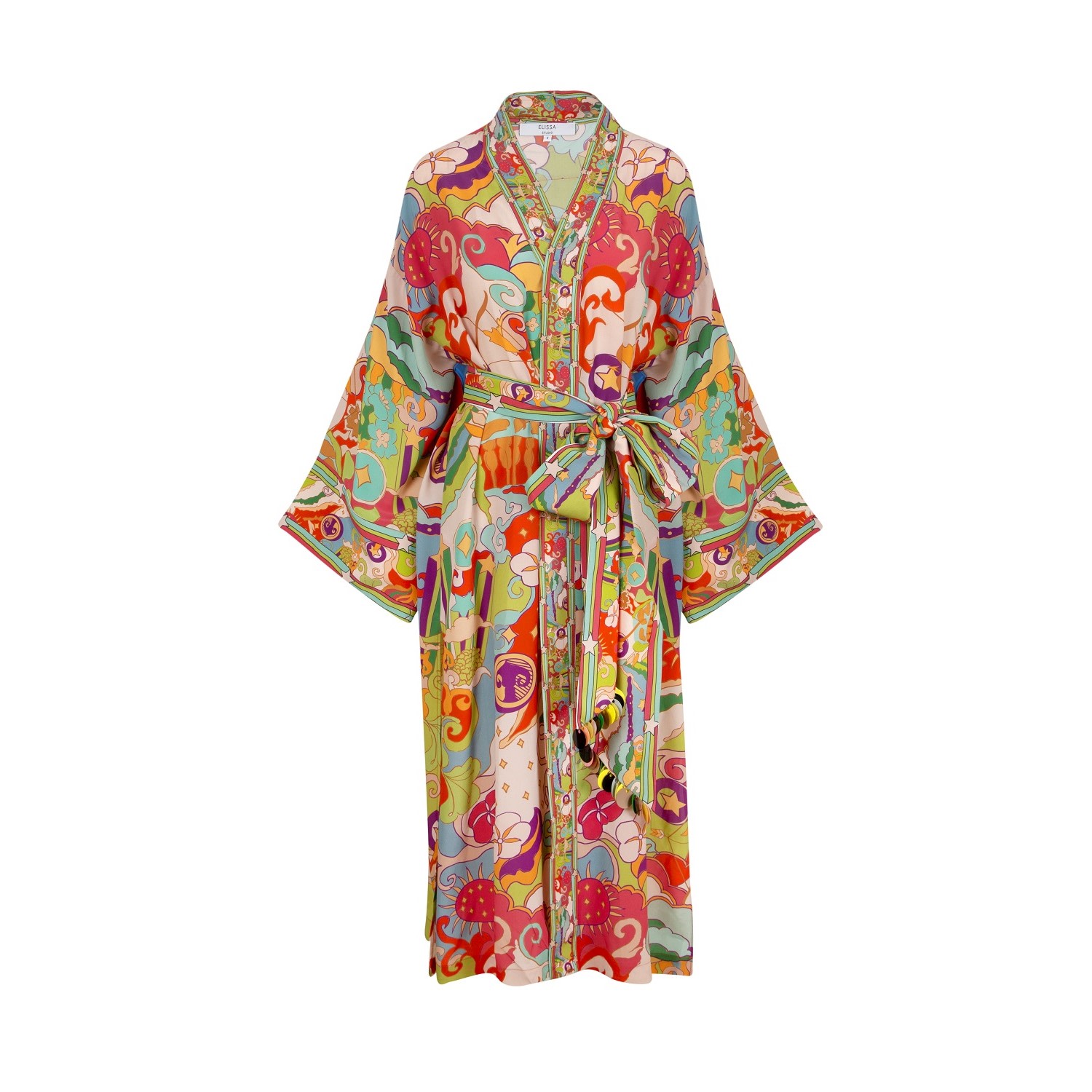 Elissa Studio Women's Betty – Multicolor Patterned Kimono