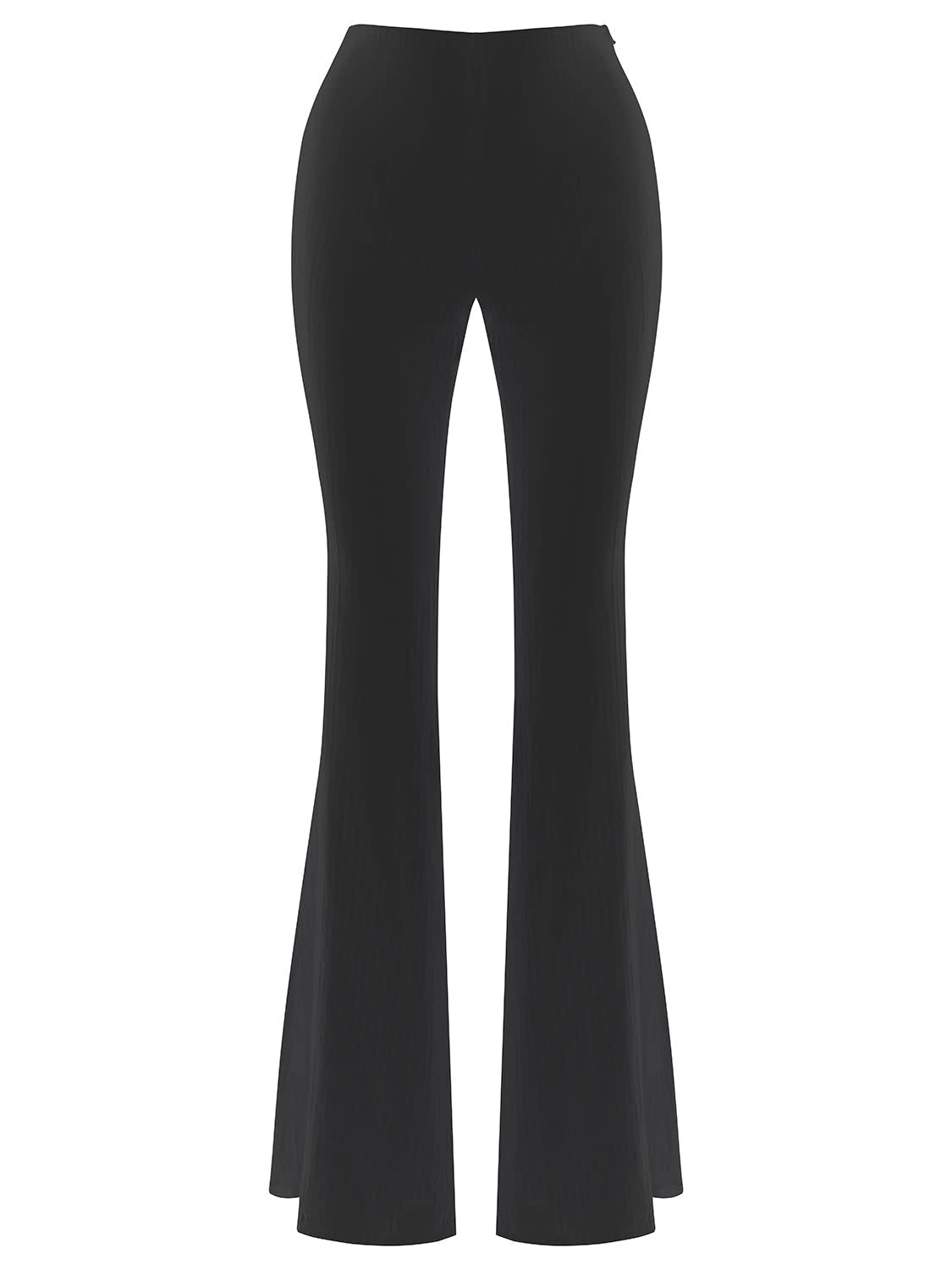 Black High-Waisted Flare Pants, NOCTURNE