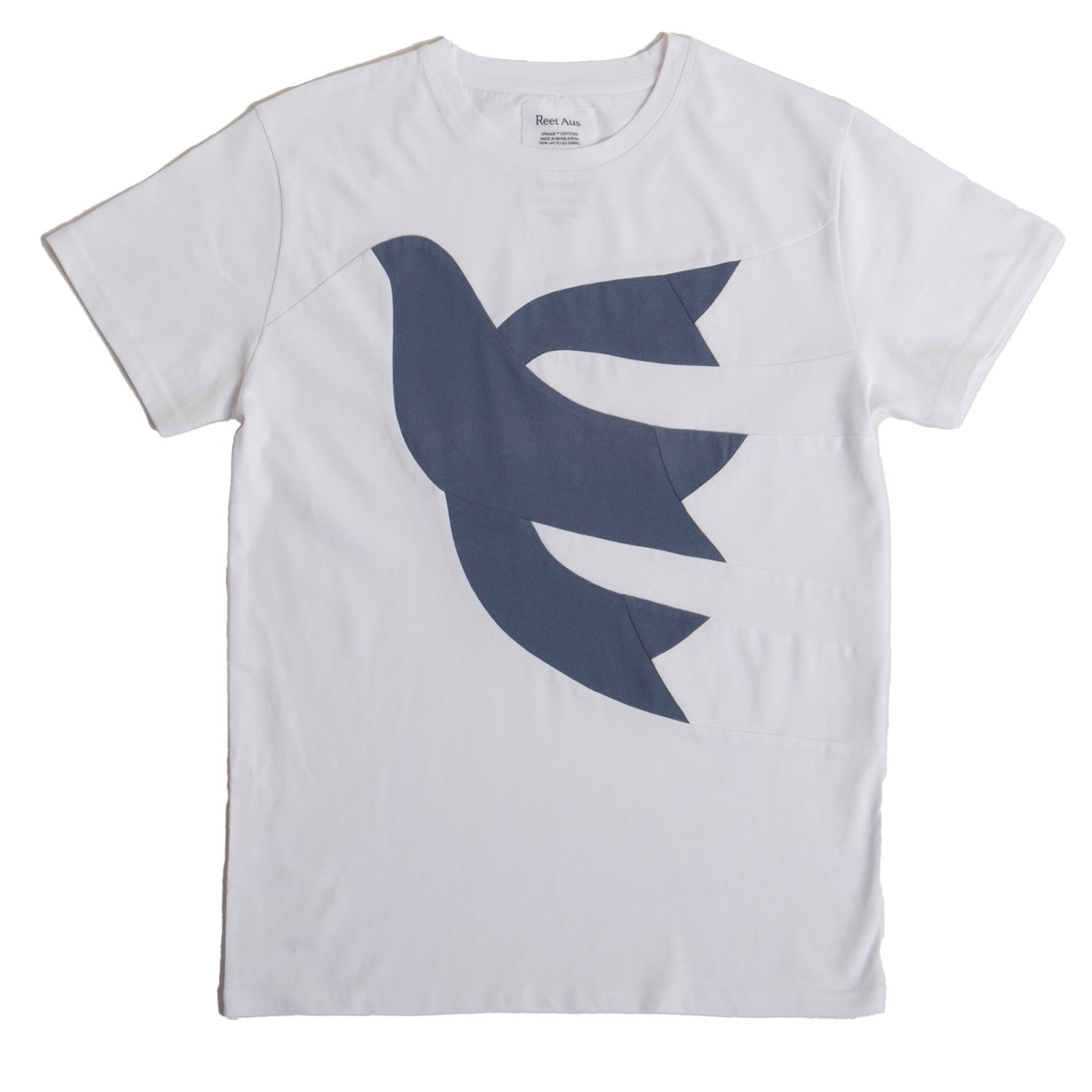 Reet Aus Men's Blue / White T-shirt For Men, Dove