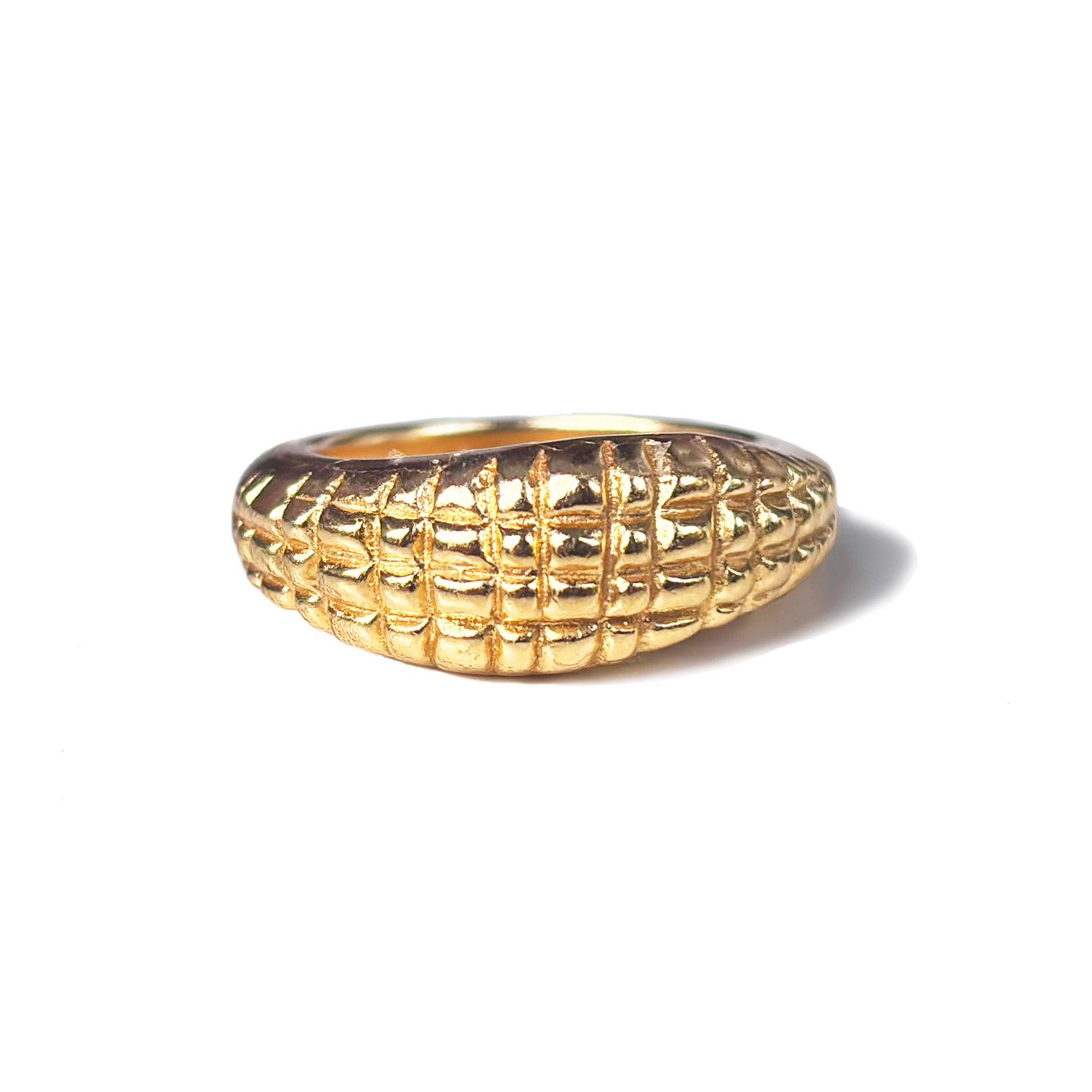 Women&rsquo;s Gold Rio Python Textured Ring | Krrush