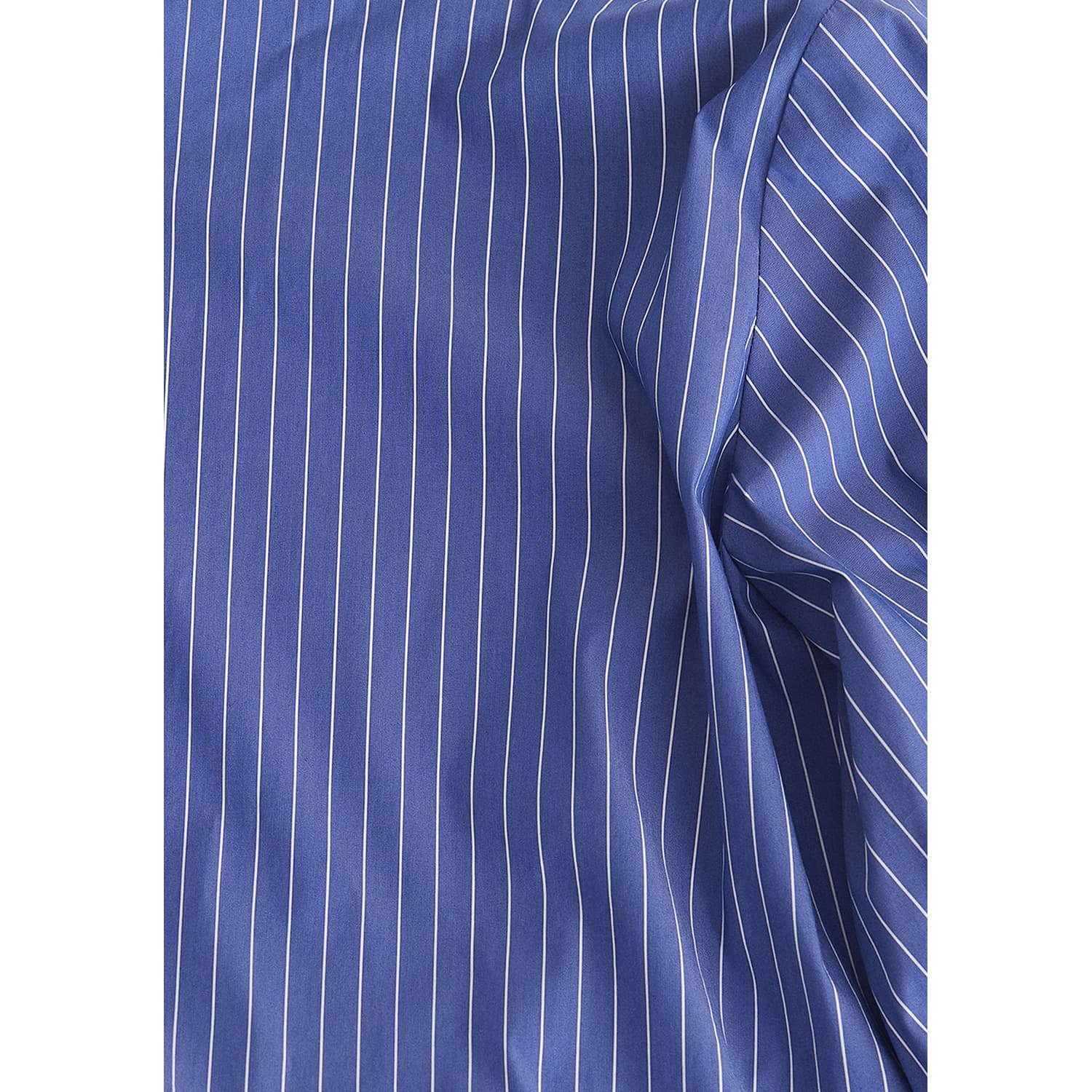 Striped Shirt Dress With Waist Tie In Blue & White | PAISIE