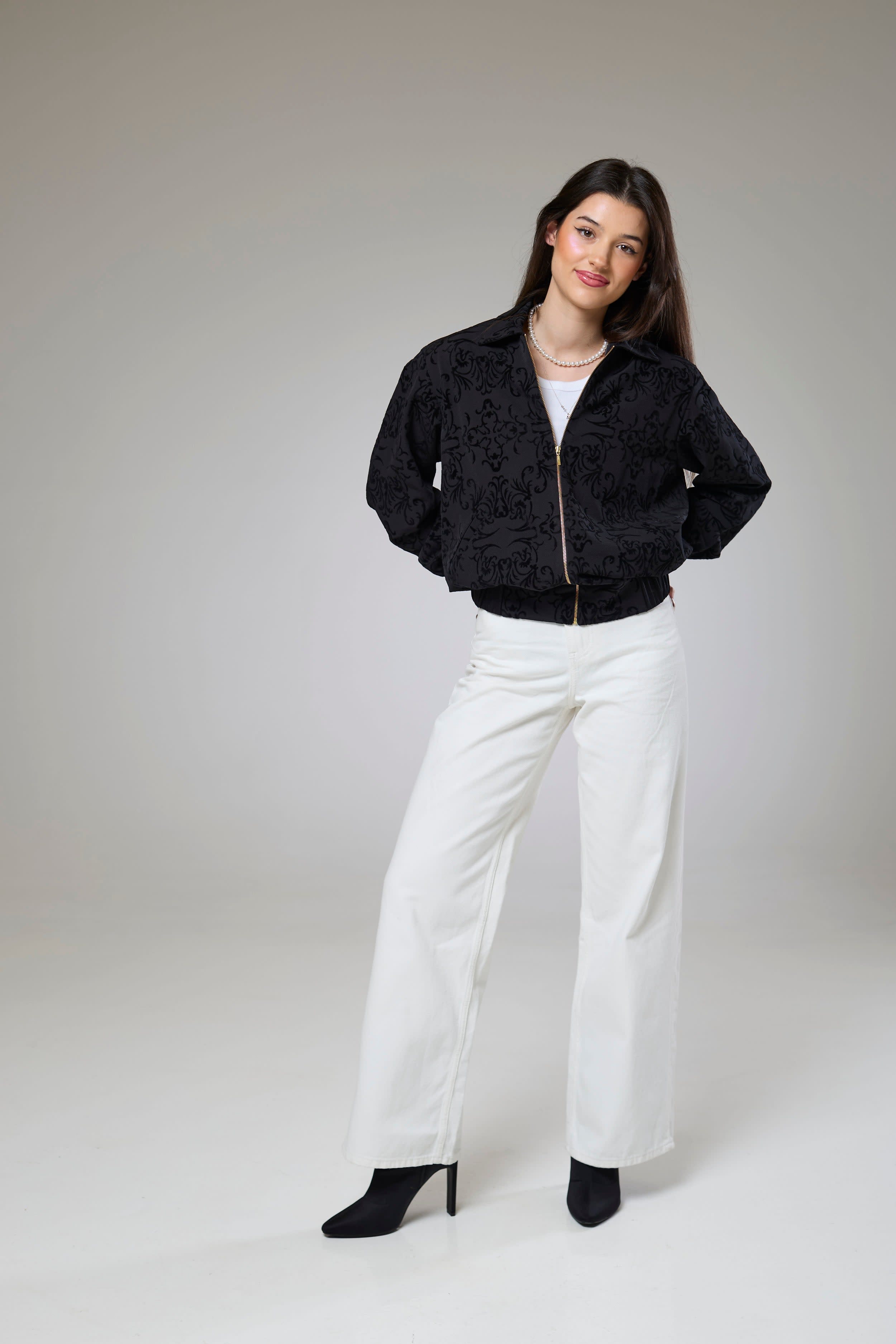 Velvet black bomber jacket new arrivals