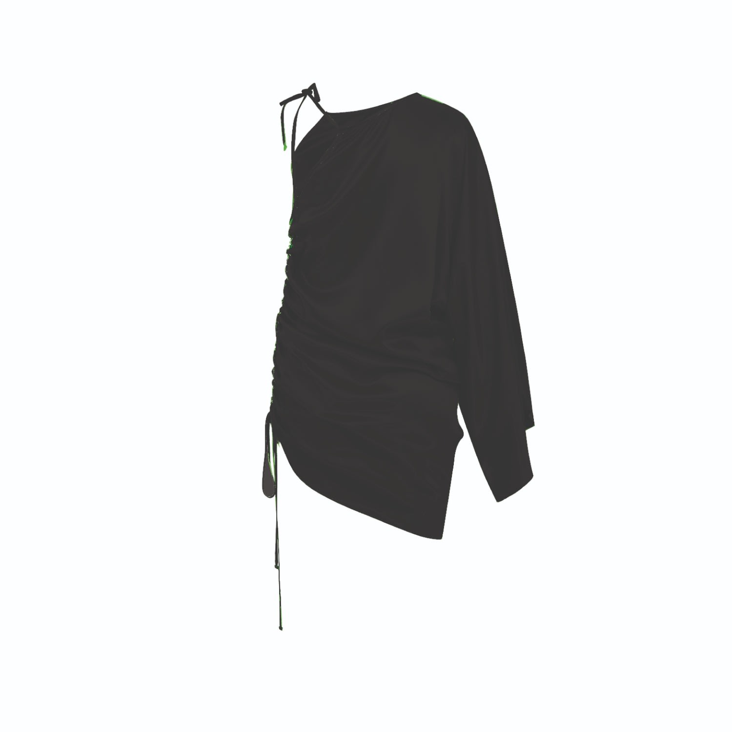 Nazli Ceren Women's Rocha Asymmetric Mini Satin Dress In Black