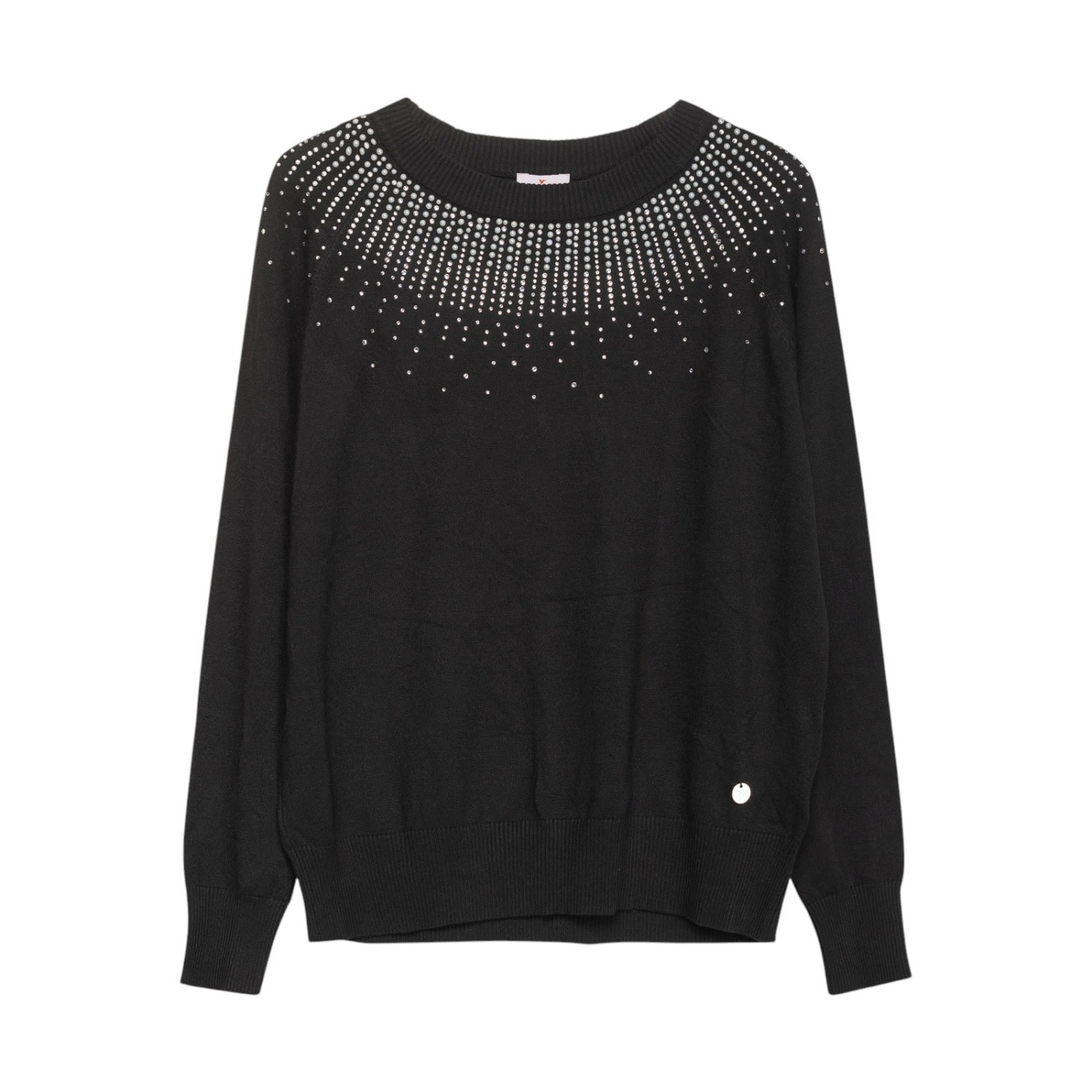 Niza Women's Emilia Black Shiny Sweater In Black