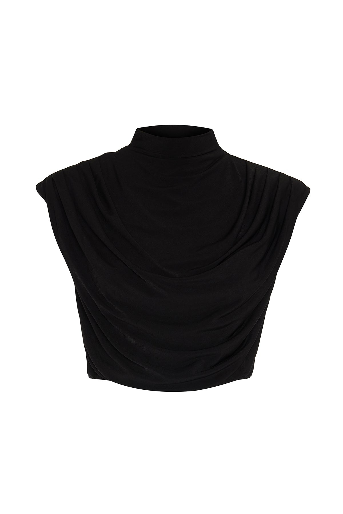 Khéla The Label Women's Black Boy Bye Draped Crop Top In Black