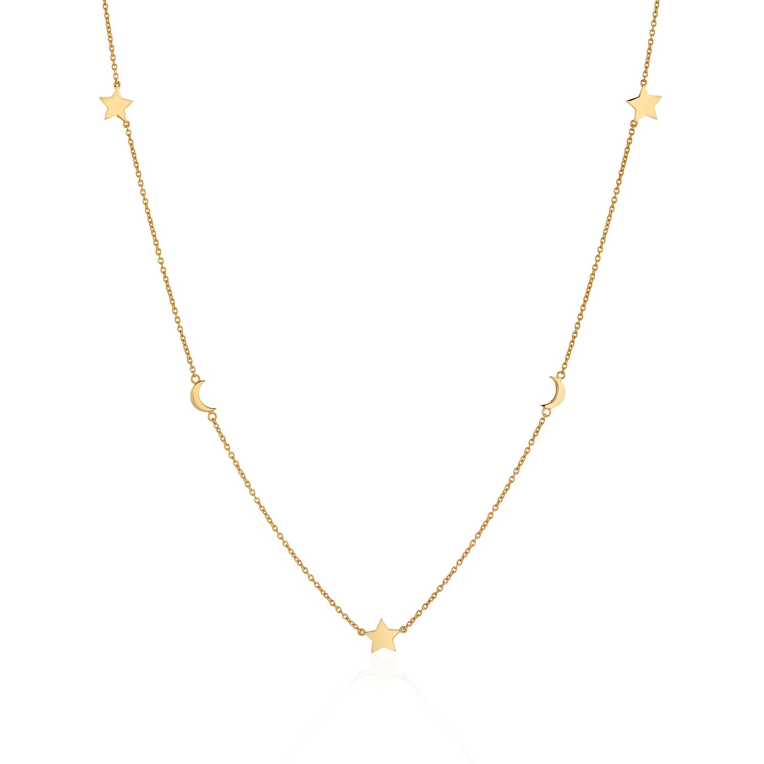 Women’s Alta Gold Vermeil Star & Moon Necklace Auree Jewellery