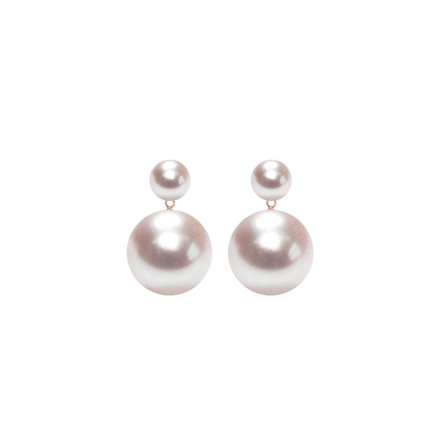 Women’s White / Gold Xxl Duet White Pearl Earrings - Solid 9Ct Gold Ora Pearls