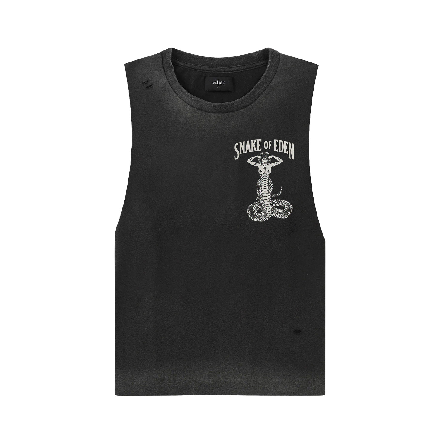 Women’s Black / Grey Snake Of Eden Vintage Tank - Heavy Relic Black Large OTHER UK