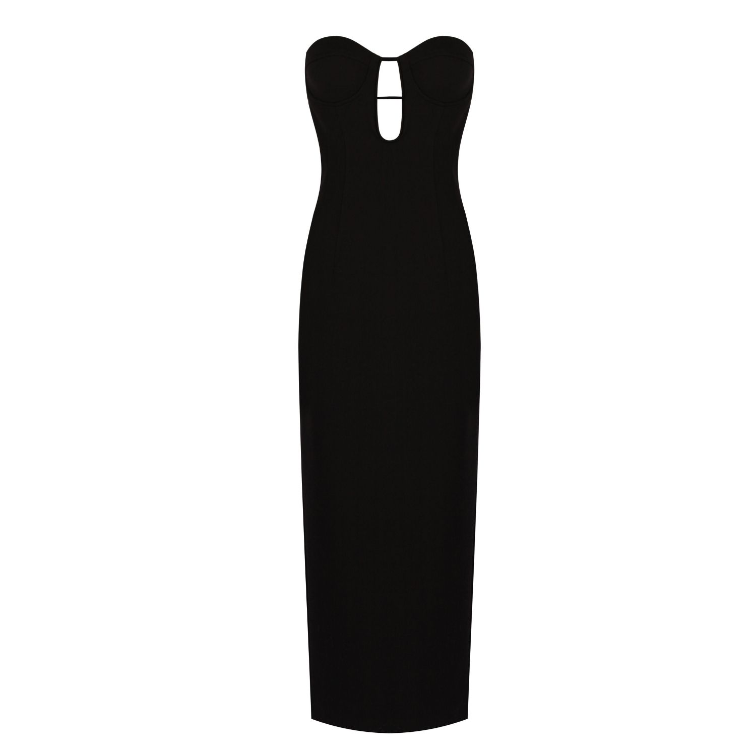 Women’s Black Midnight Charms - Strapless Long Dress Extra Small Lunaire Studio