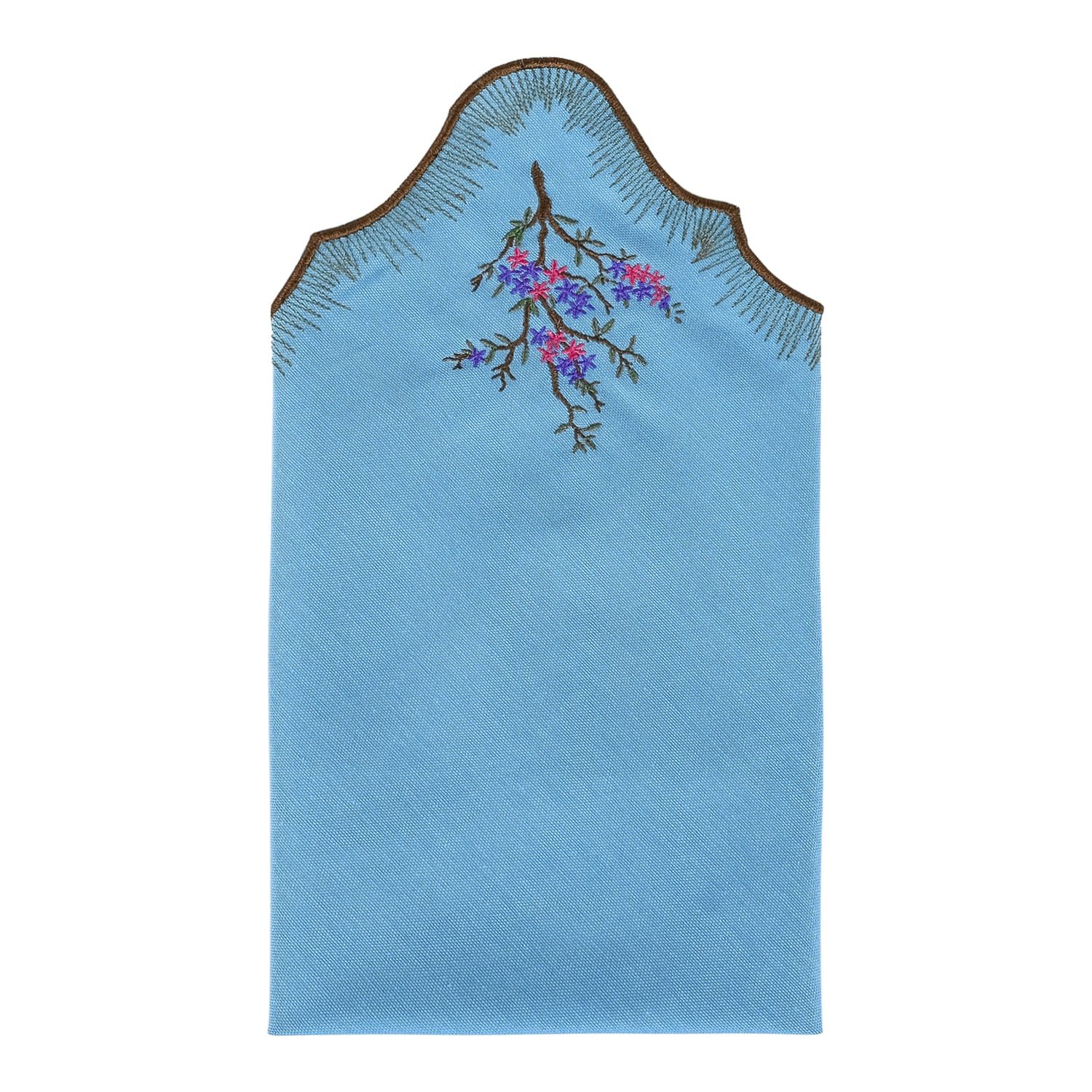 Km Home Collection Blue Initiis  Cotton Napkins Set In Blue