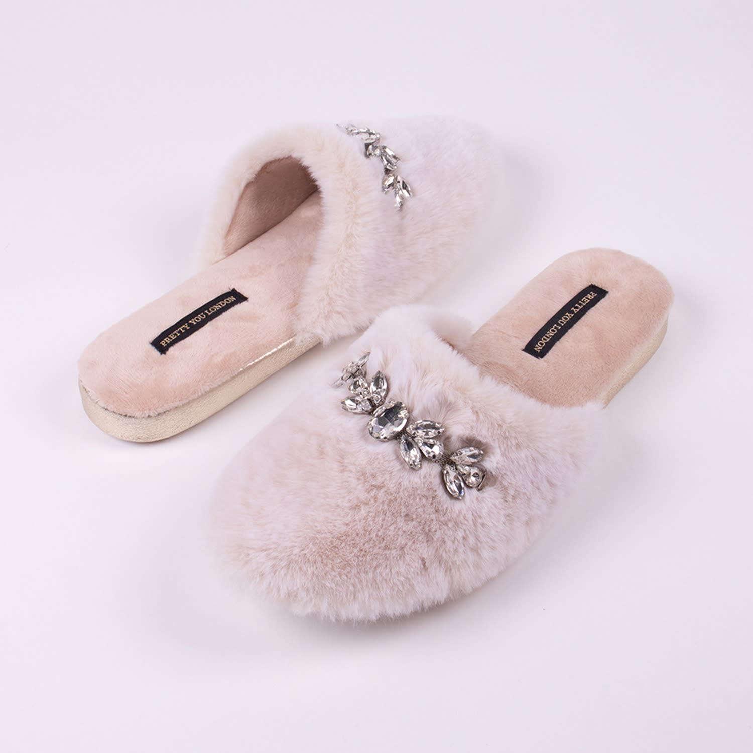 cream mule slippers