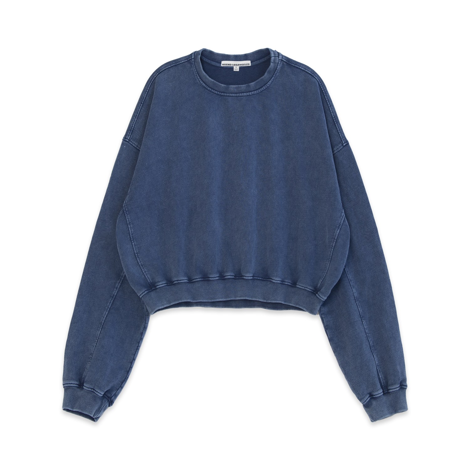 Noend Denim Women's Blue Layla Cropped Sweatshirt In Indigo In Blue