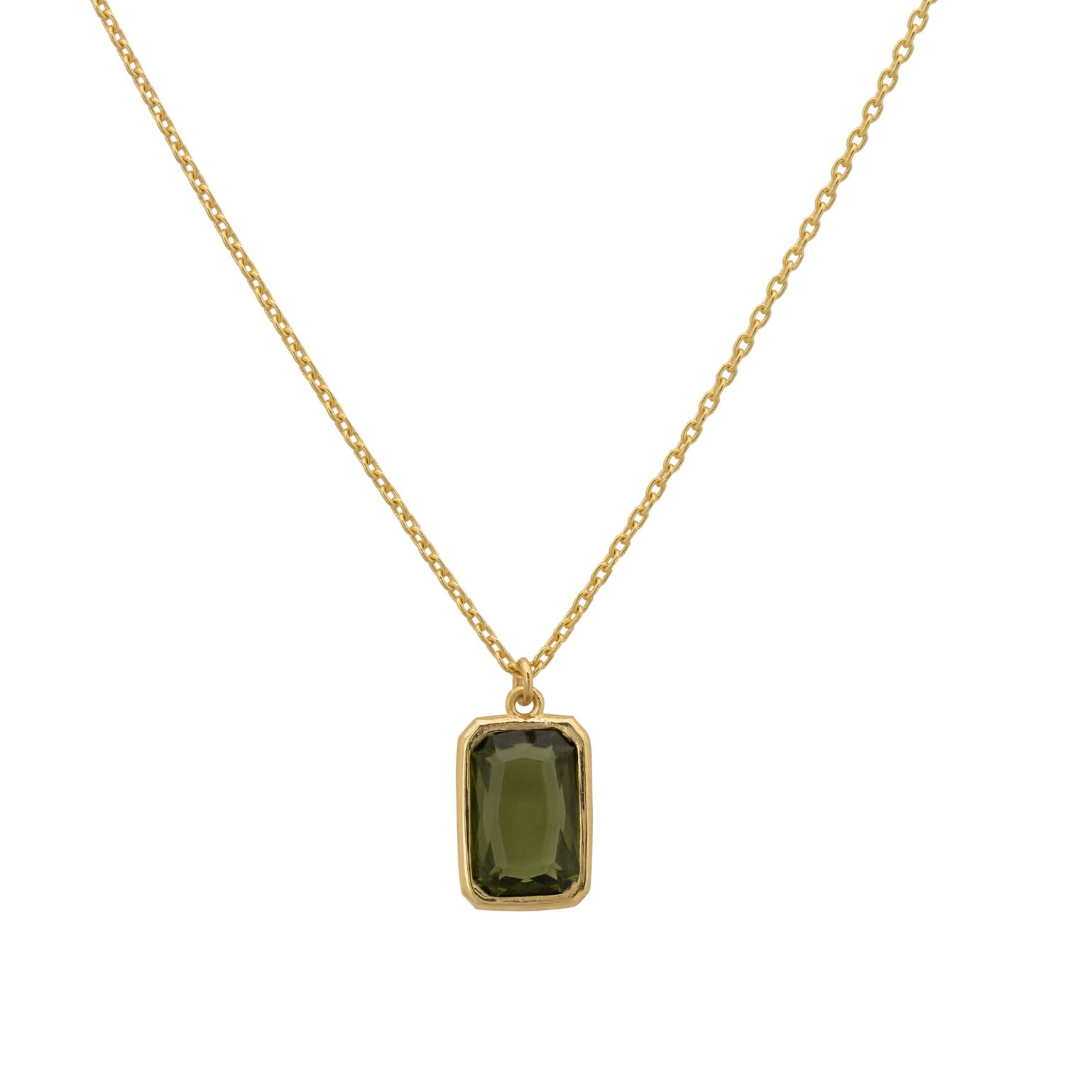 Women’s Gold / Green Portofino Necklace Gold Peridot Latelita