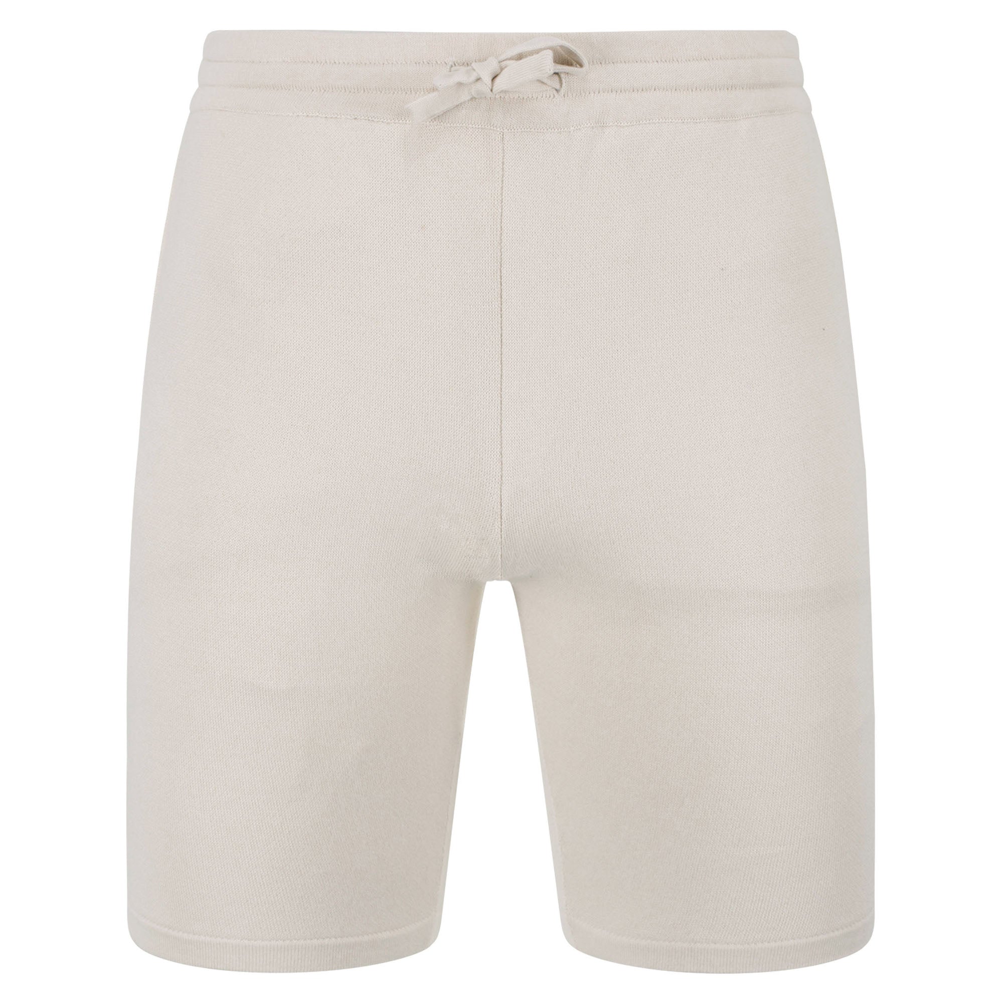 Paul James Knitwear Neutrals Mens Midweight Allessio Cotton Knitted Shorts - Ecru In Beige