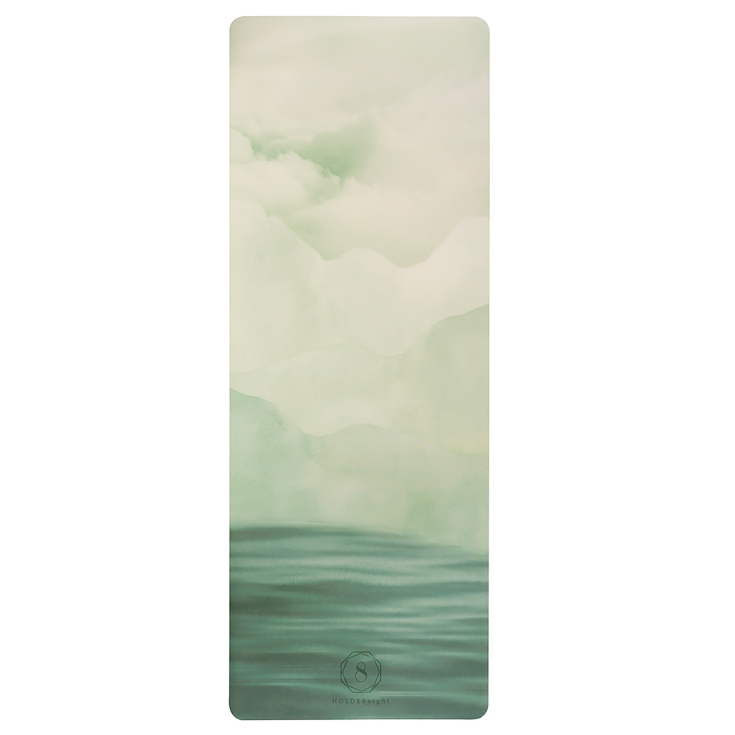Holdereight Yoga Women's Green Yoga Mat - Ultimate Grip - Sea Earth Air- Olive In Multi