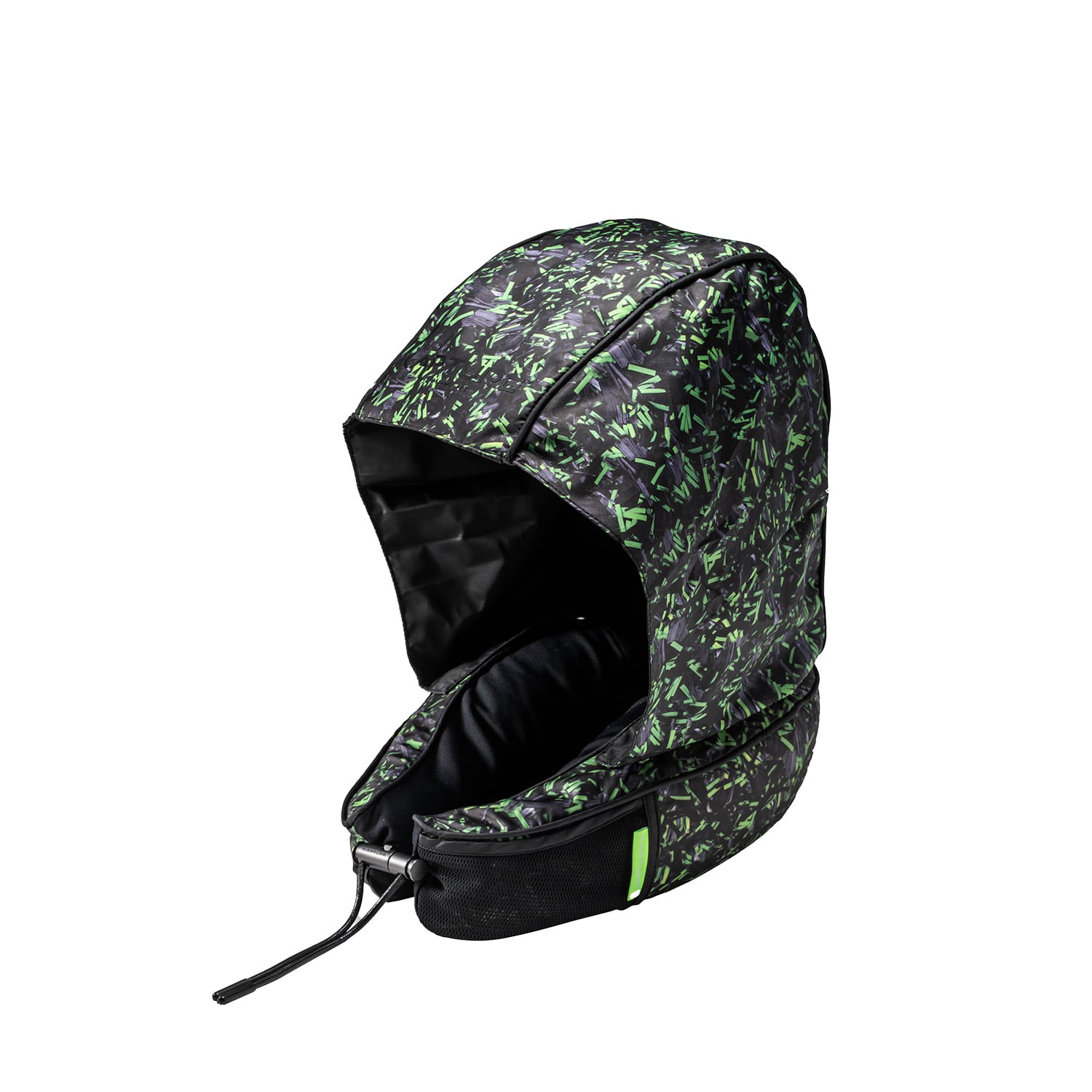Kapture Black / Green Room Travel Forged Carbon Fiber Pillow Set - Verde Selvans In Black/green