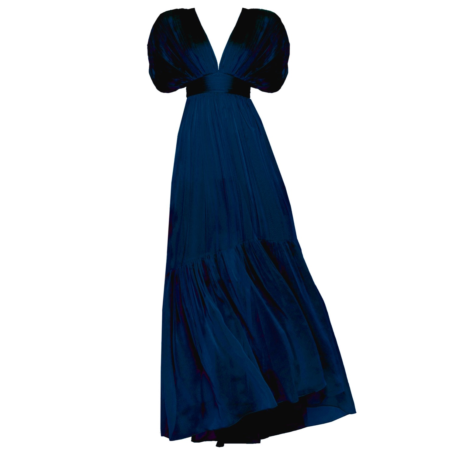 Angelika Jozefczyk Women's Lerena Chiffon Evening Gown Navy Blue In Blue