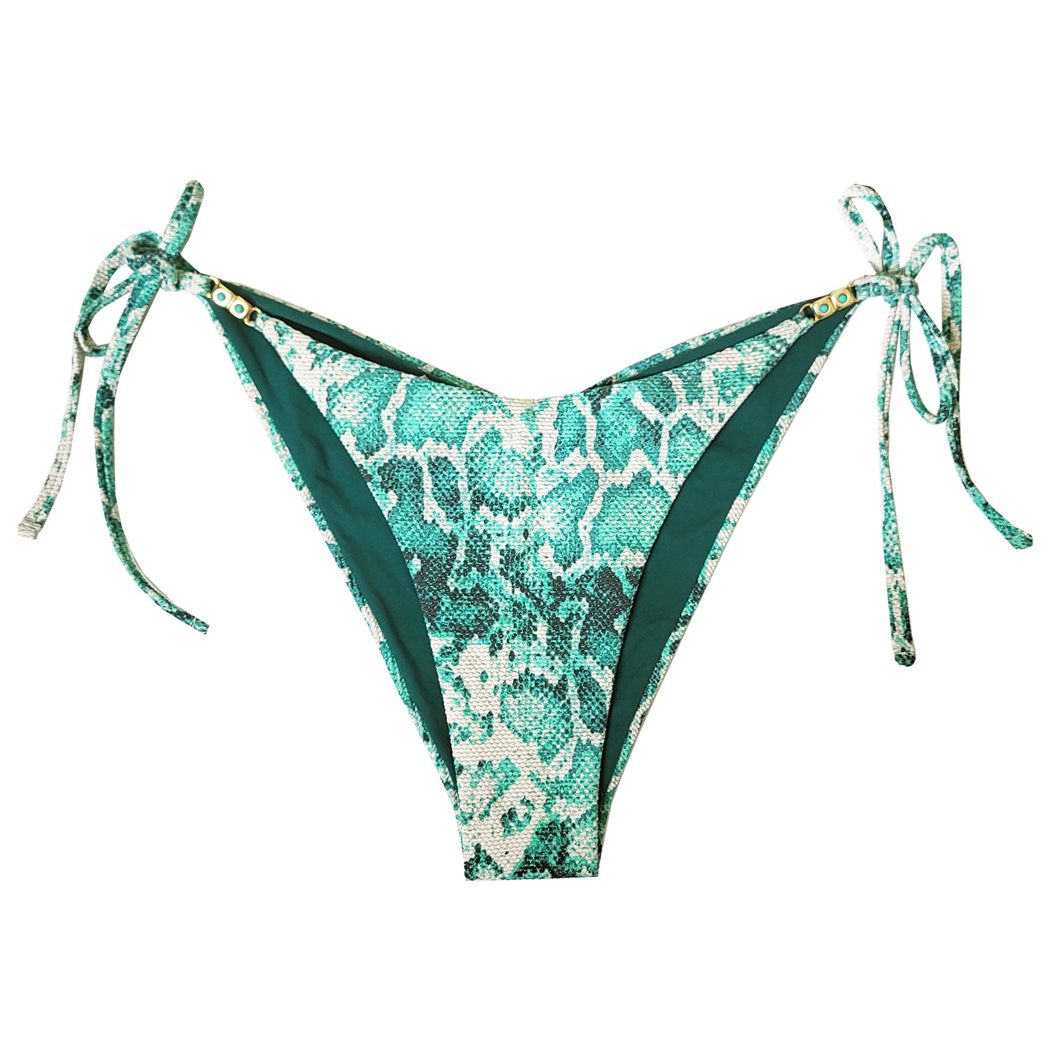 Women’s Green / Blue Amante Elsa Brazilian Bikini Bottom Turquoise Large Ã”salÃ©