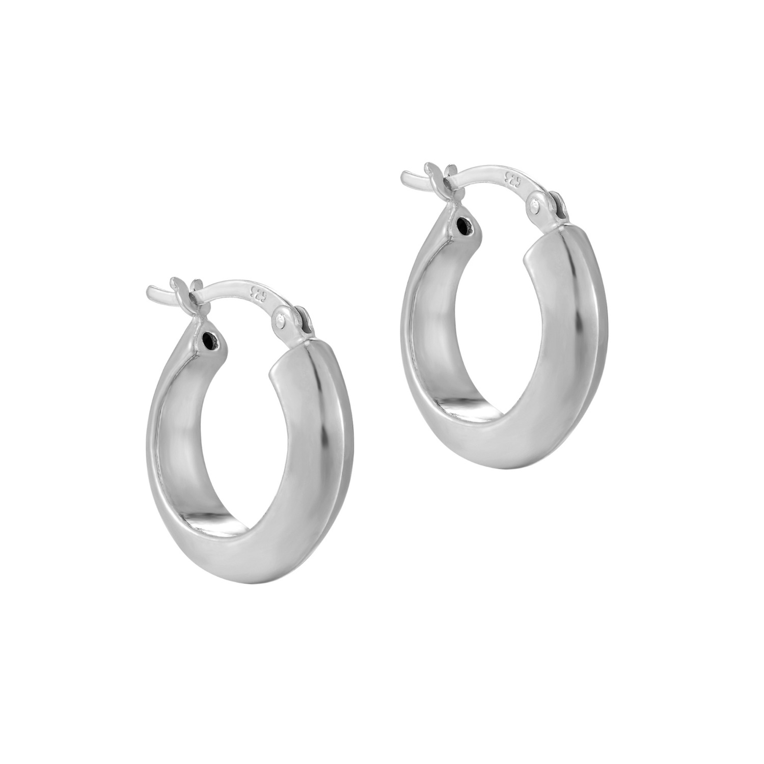 Seol + Gold sterling silver 18mm thick creole hoop earrings in