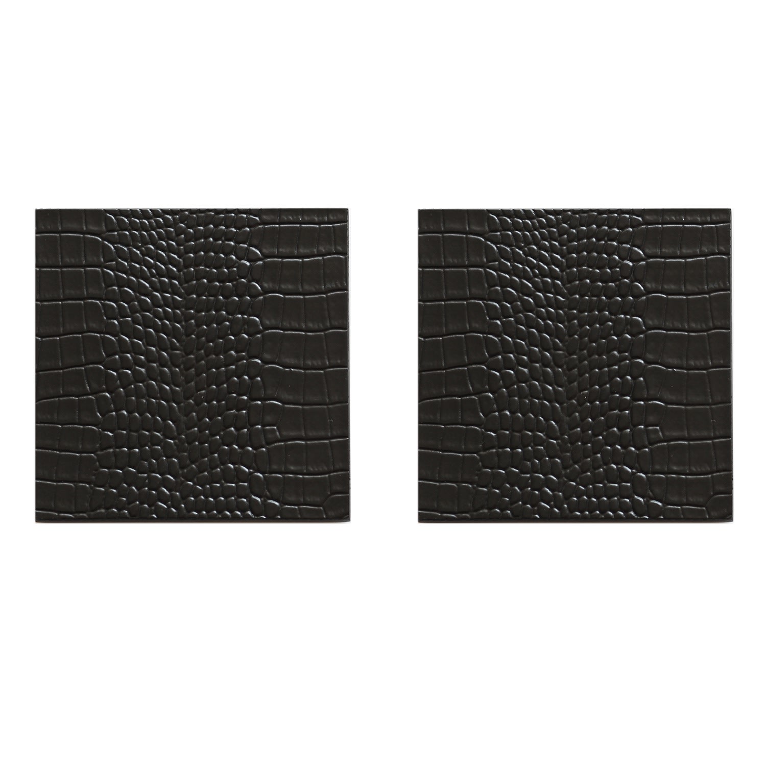 Set Of Two Coasters - Faux Python Black Posh Trading Company