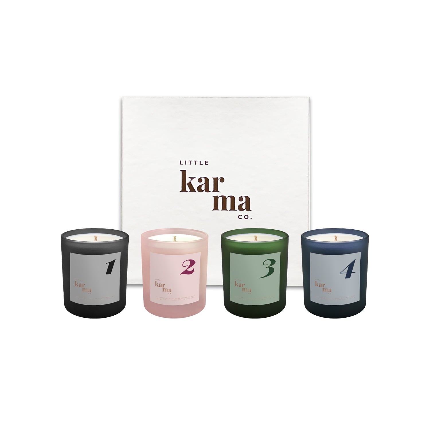 Pink / Purple / Blue Advent Scented Christmas Candle Gift Set Little Karma Co. Ltd