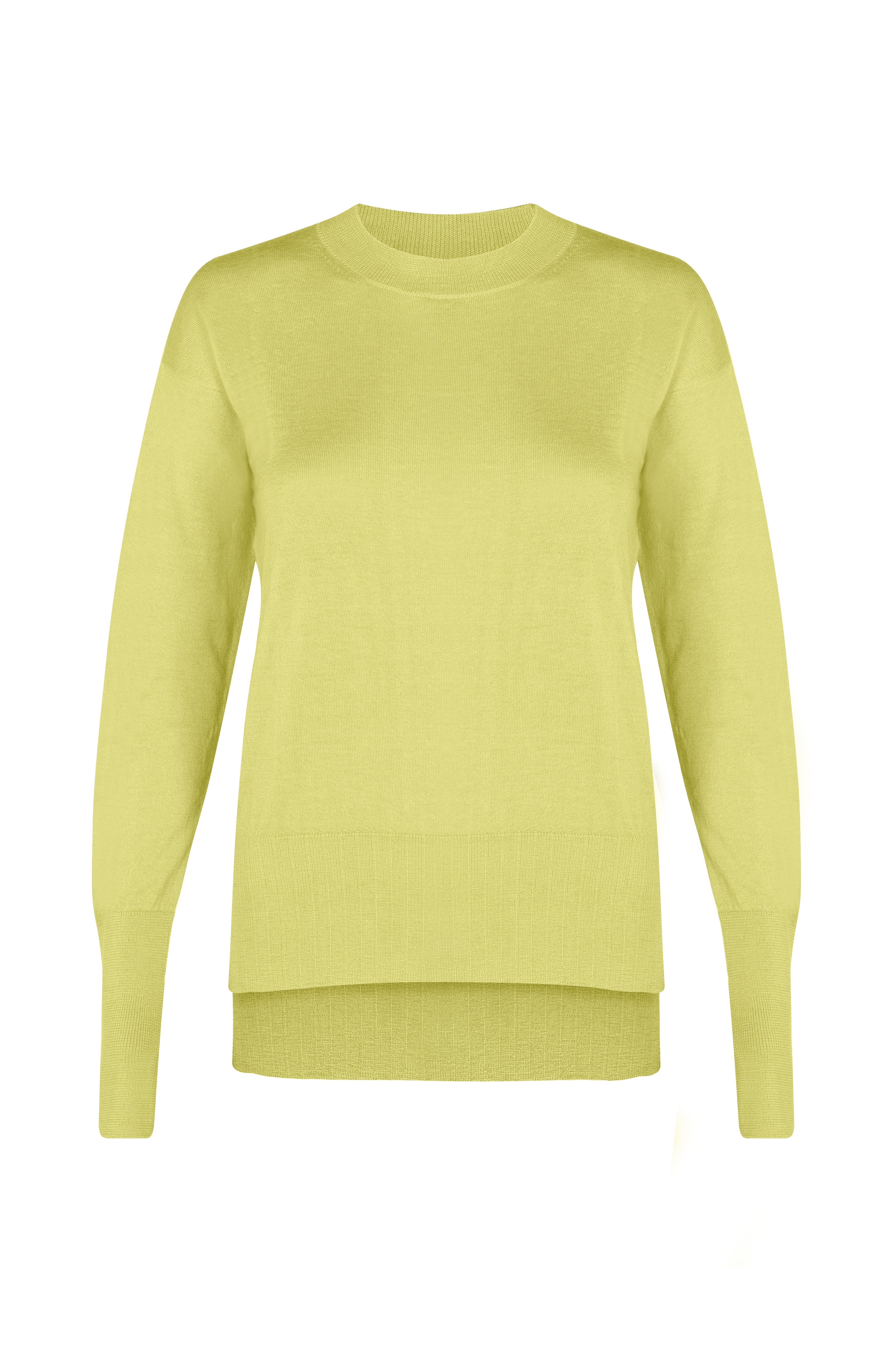 Justlove Women's Green / Yellow / Orange Ultralight Nepalese Sweater Akash Pistachio In Green/yellow/orange