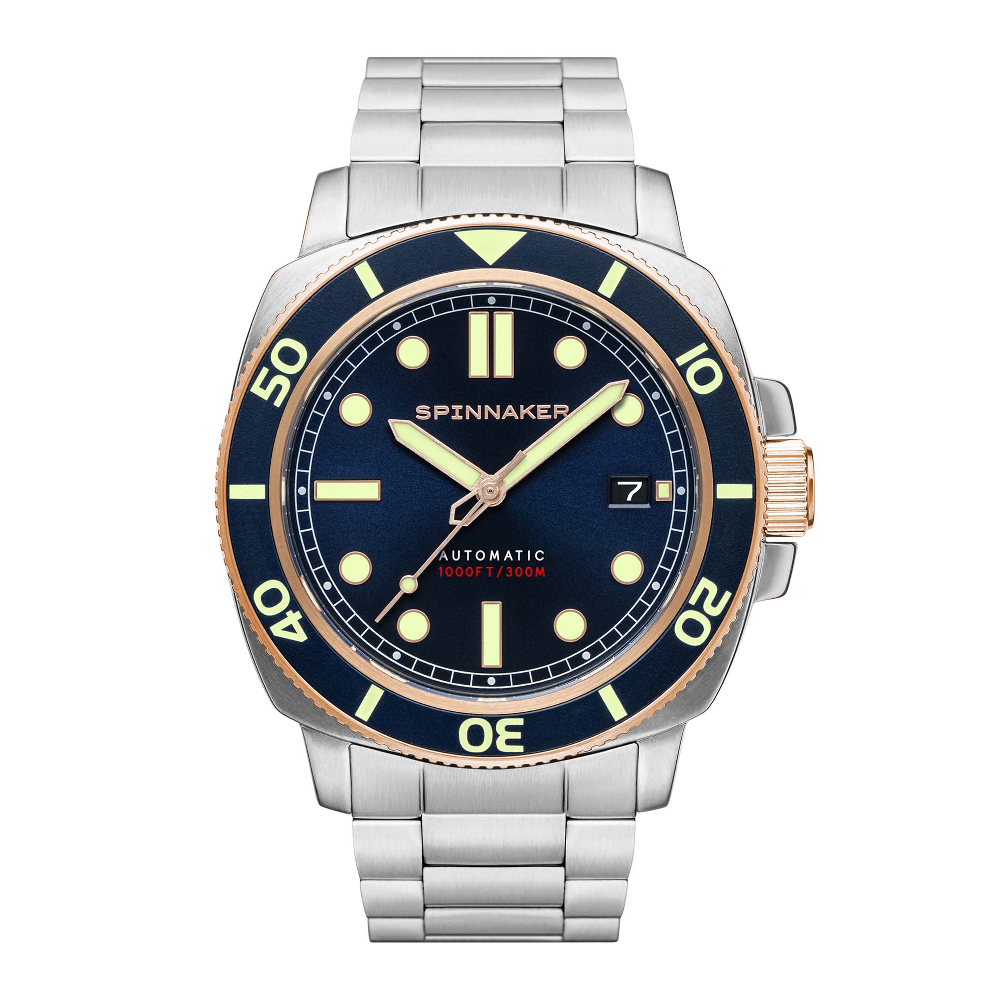Spinnaker Hull Diver Men's Japanese Automatic Patriot Blue Watch In Blue