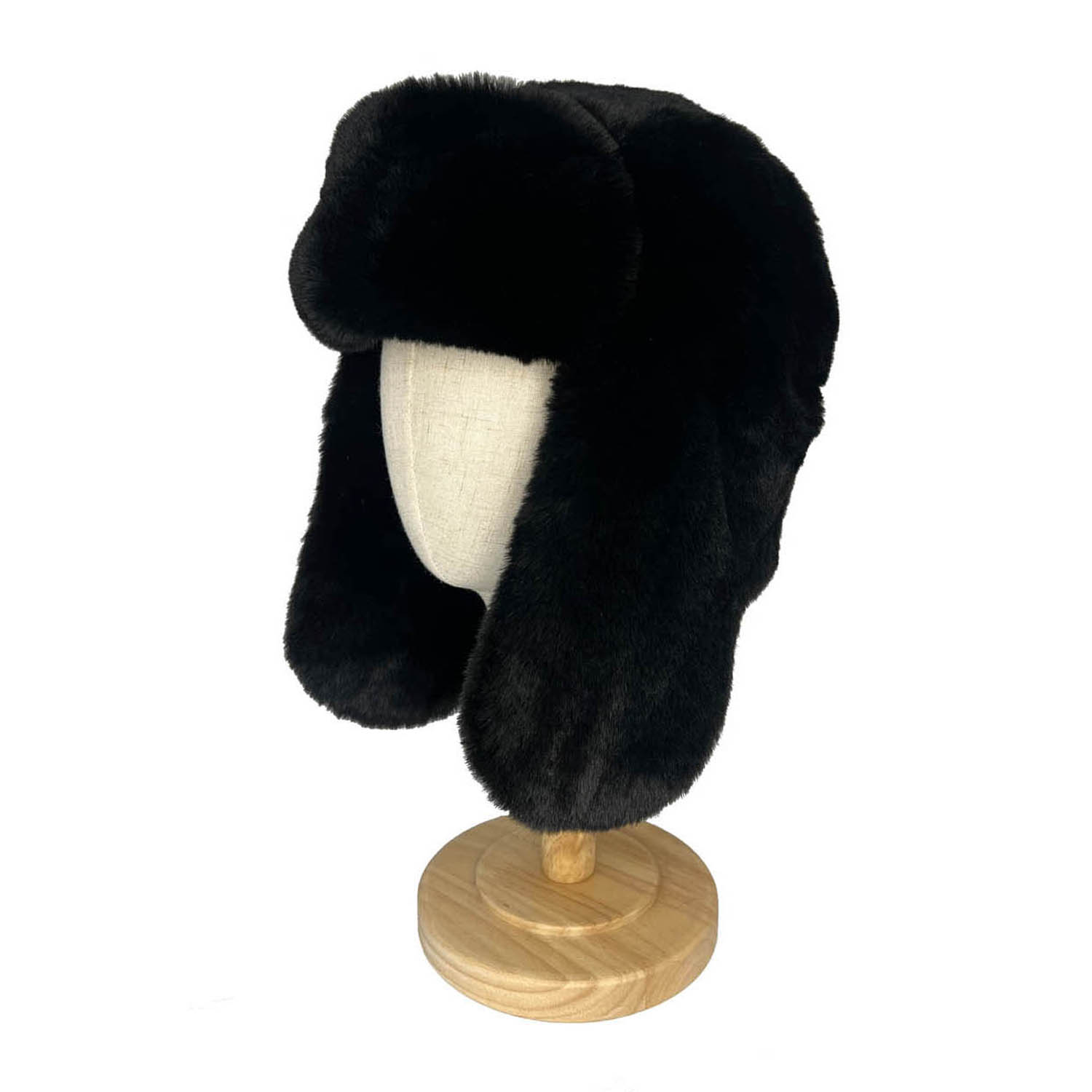 Nooki Design Women's Billie Faux Fur Trapper- Black In Black