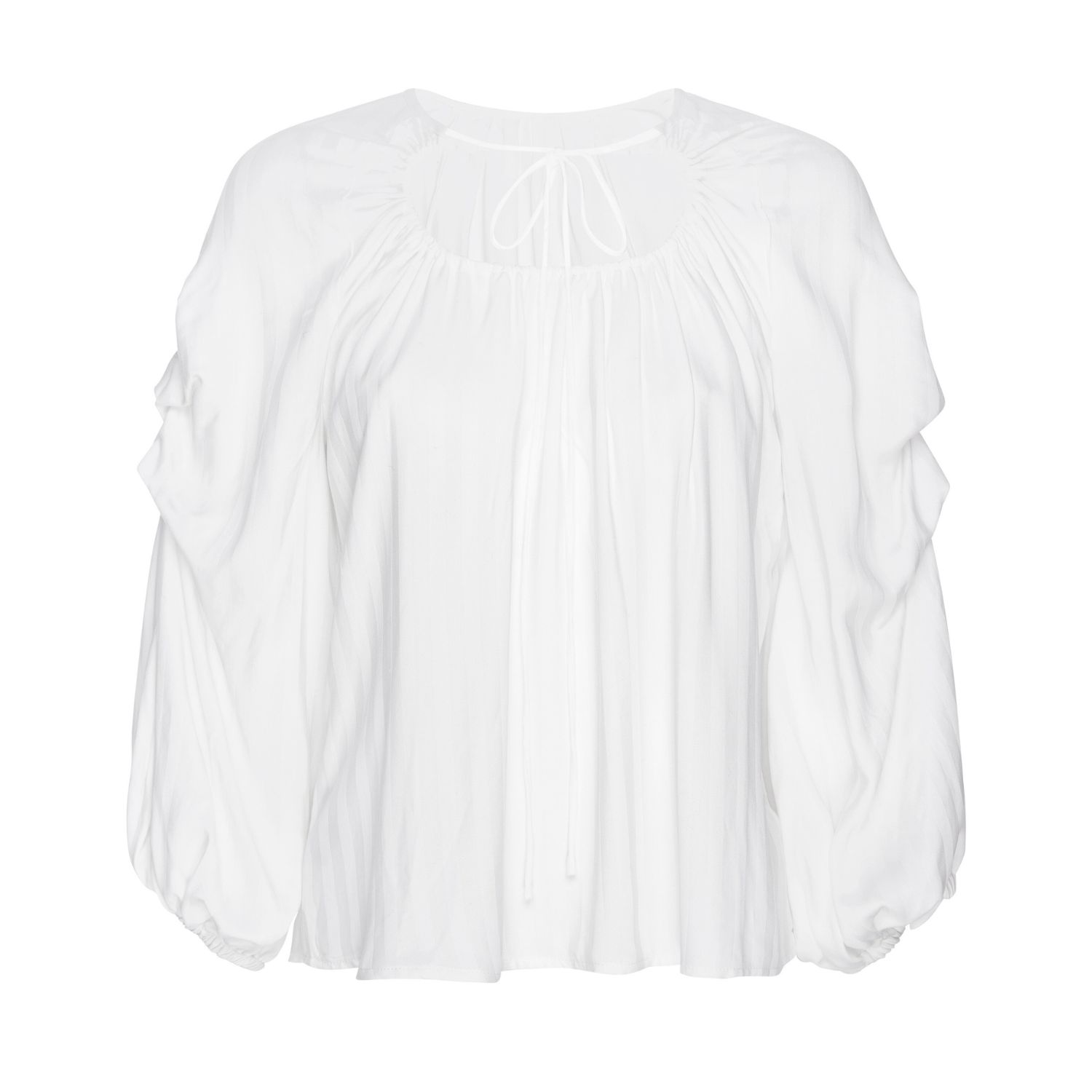 Lahive Women's Romance White Cotton Top In White