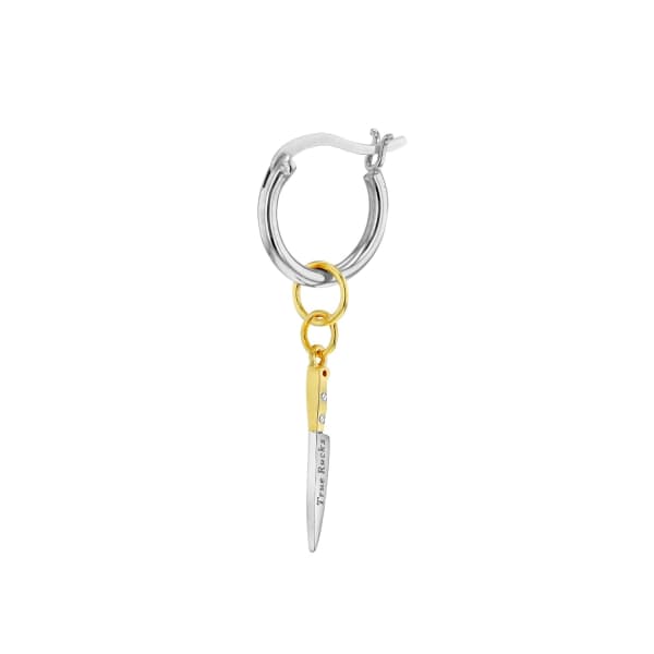 True Rocks Sterling Silver Safety Pin Stud Earring