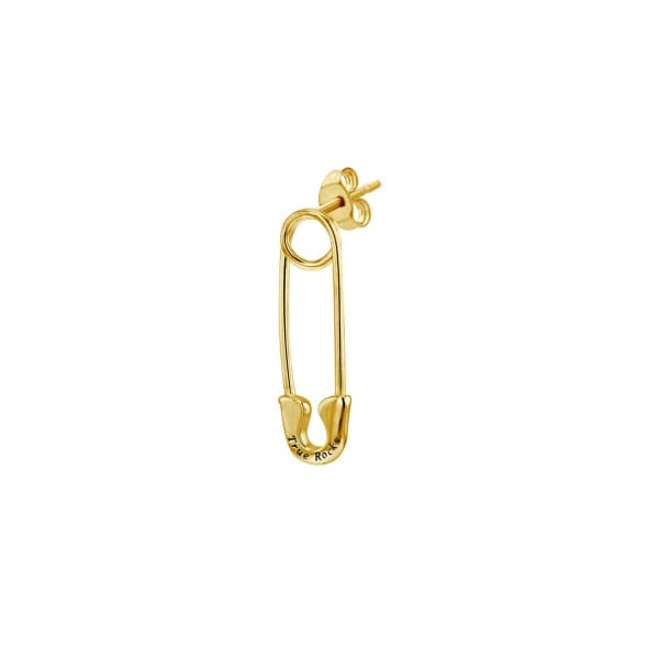 True Rocks Sterling Silver Safety Pin Stud Earring