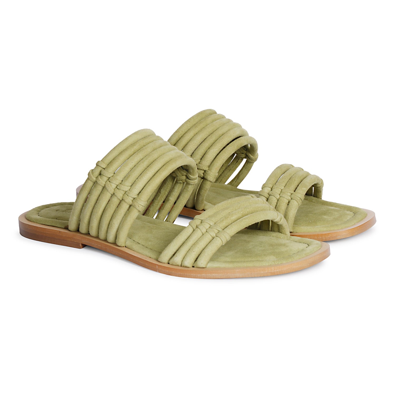 Shop Saint G Women's Green Zoya Safari Sandals