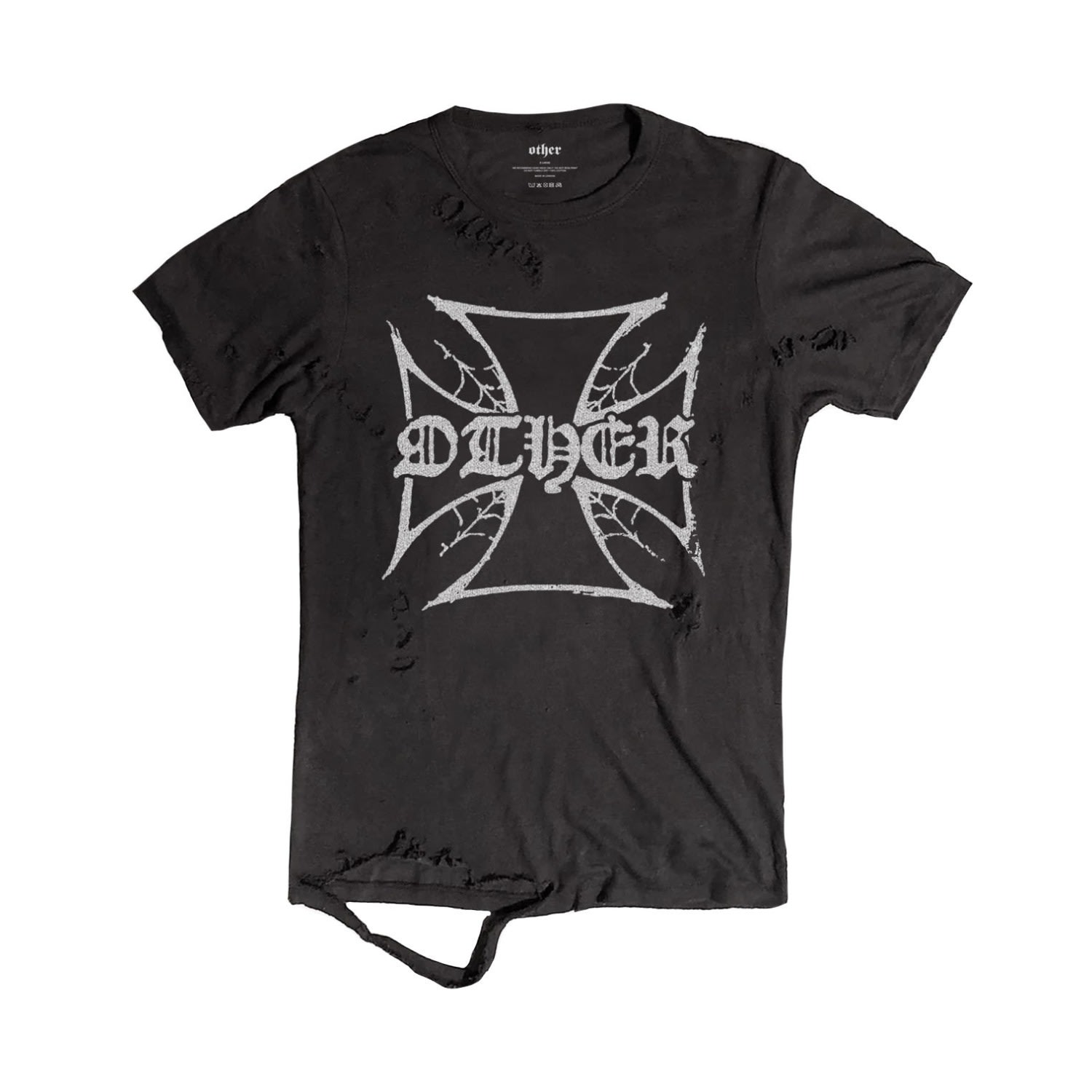 Other Uk Women's Biker Cross Thrasher T-shirt In Black