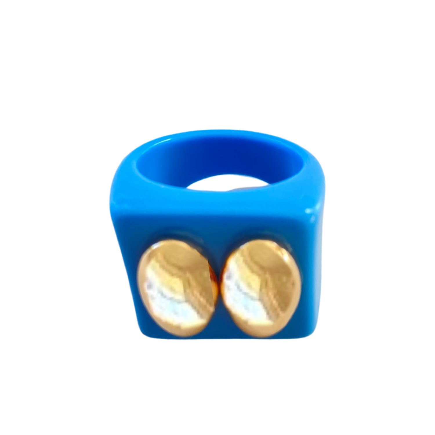 Smith & Co. Jewel Design Women's Classic Twin Ring - Blue
