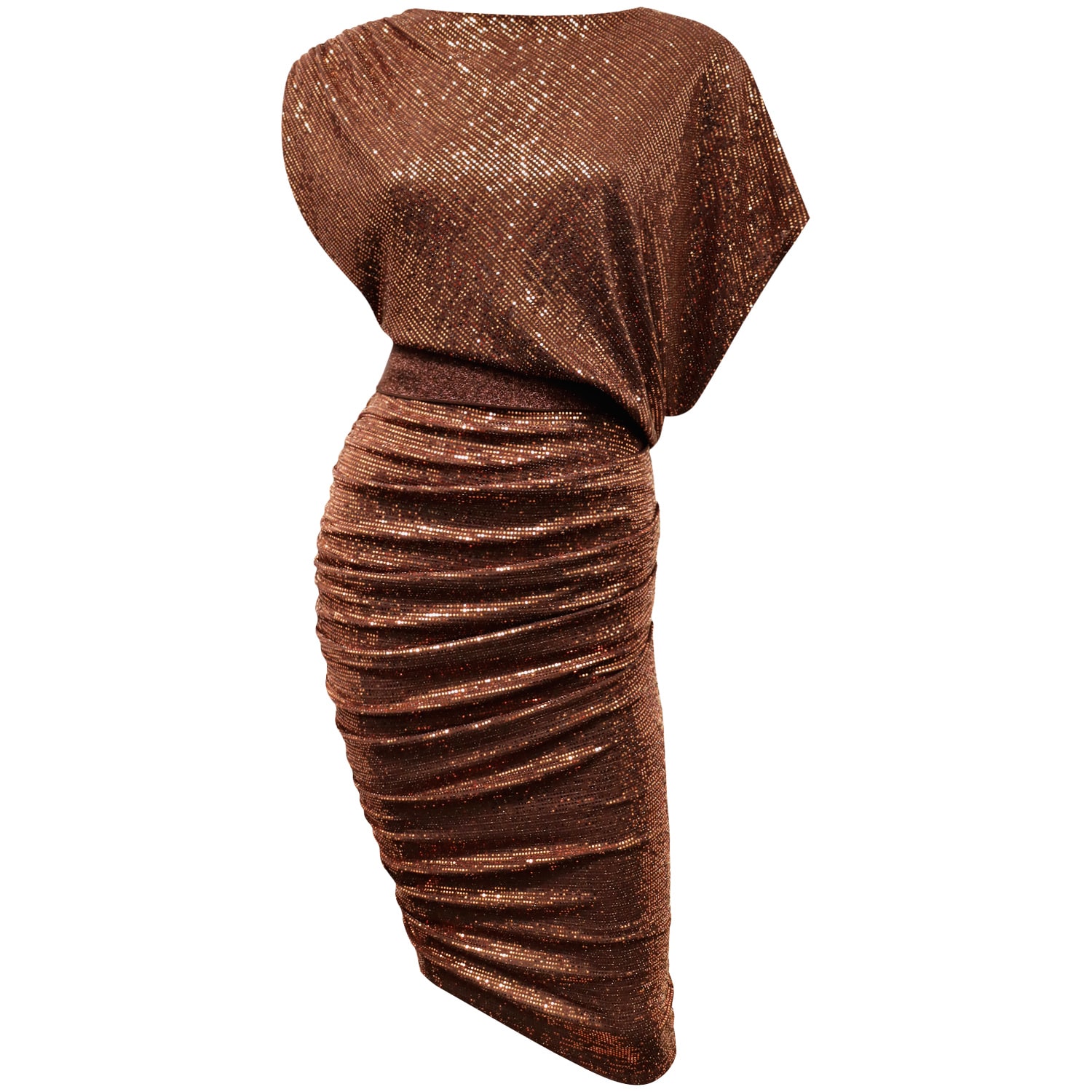 Me&thee Women's Brown / Neutrals Lucy Locket Copper Sequin Dress In Multi