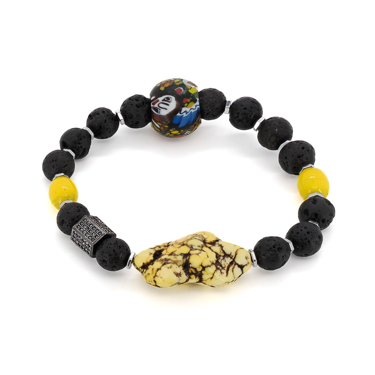 Women’s Black / Yellow / Orange African Yellow Turquoise Bracelet Ebru Jewelry