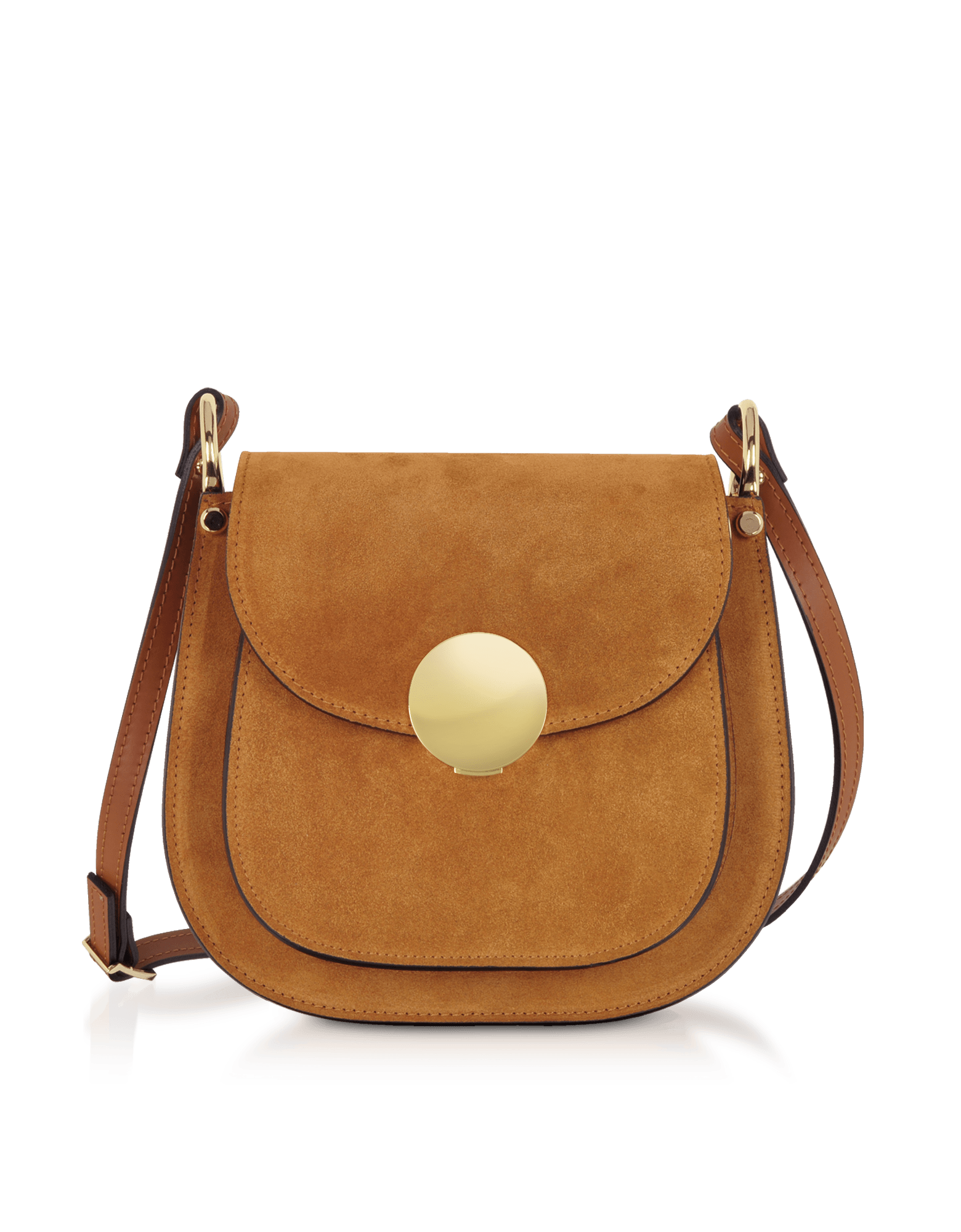Le Parmentier Women's Agave Suede & Smooth Leather Shoulder Bag - Cognac Brown In Brown