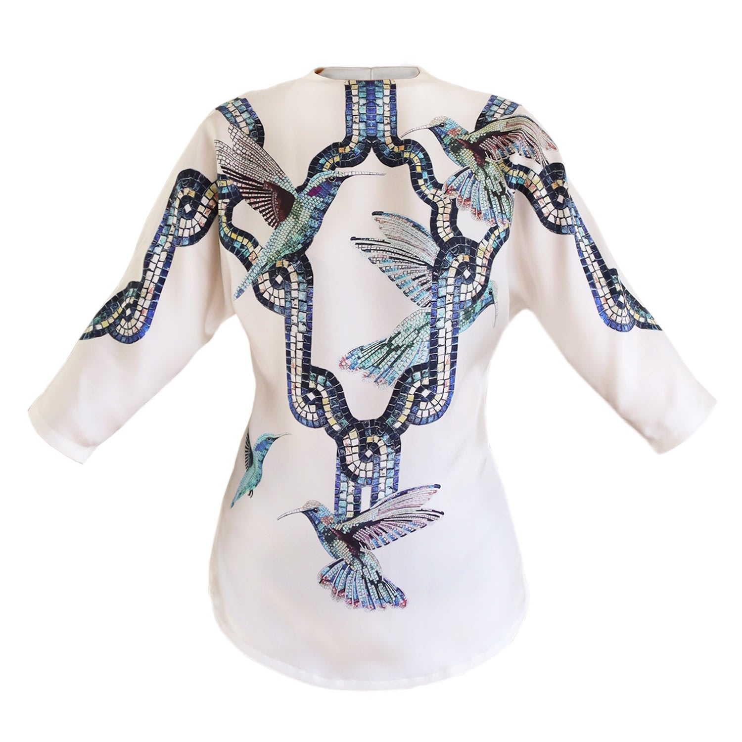 Cassandra Hone Women's Kimono Blouse - White In White