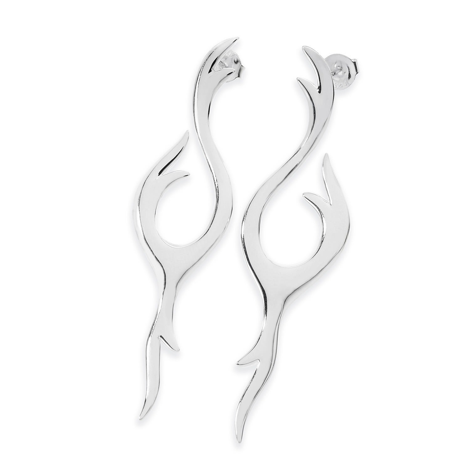 Lucy Quartermaine Women's Silver Element Air Drop Earrings In Metallic