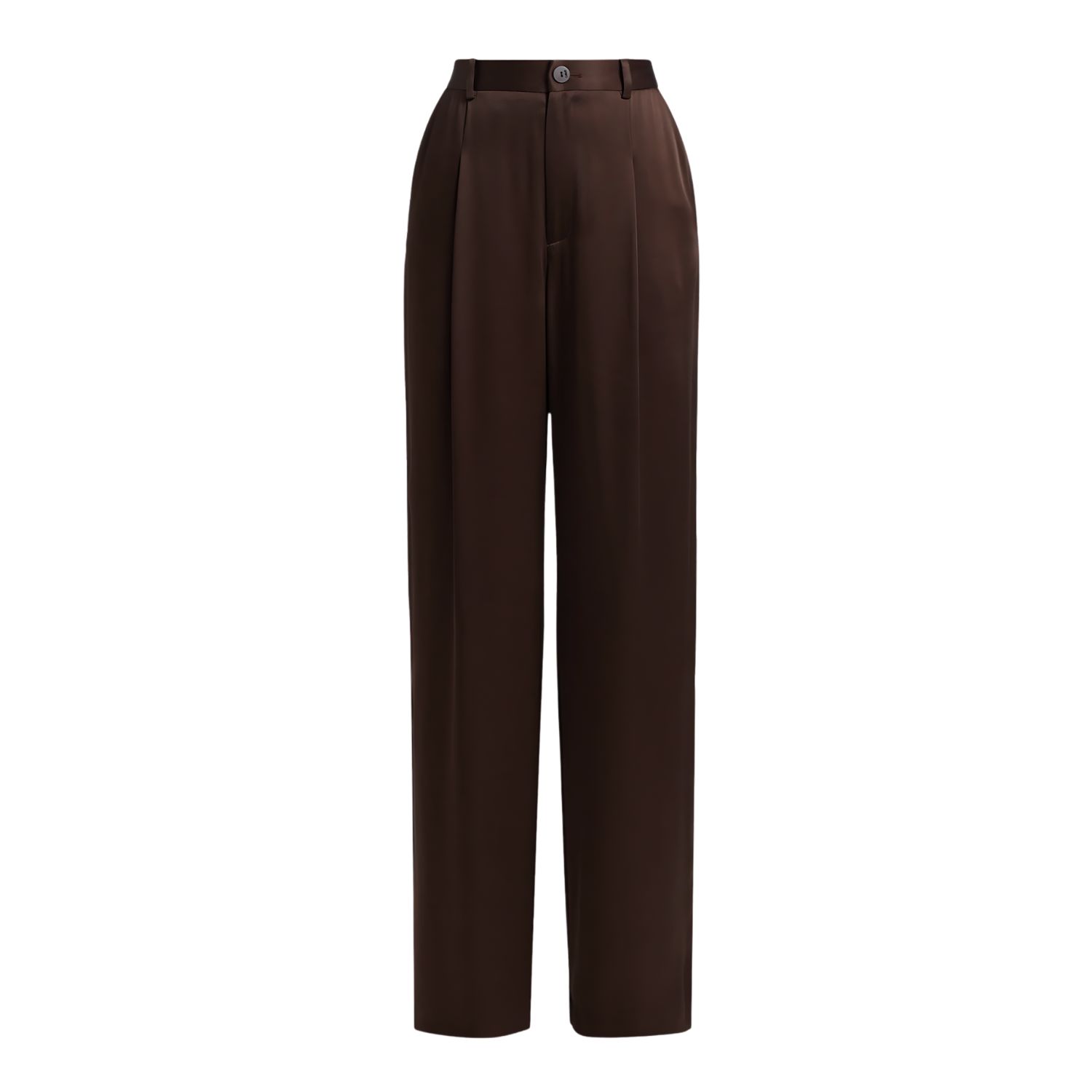 Centre Piece Women's Brown Walker Satin Trouser Espresso