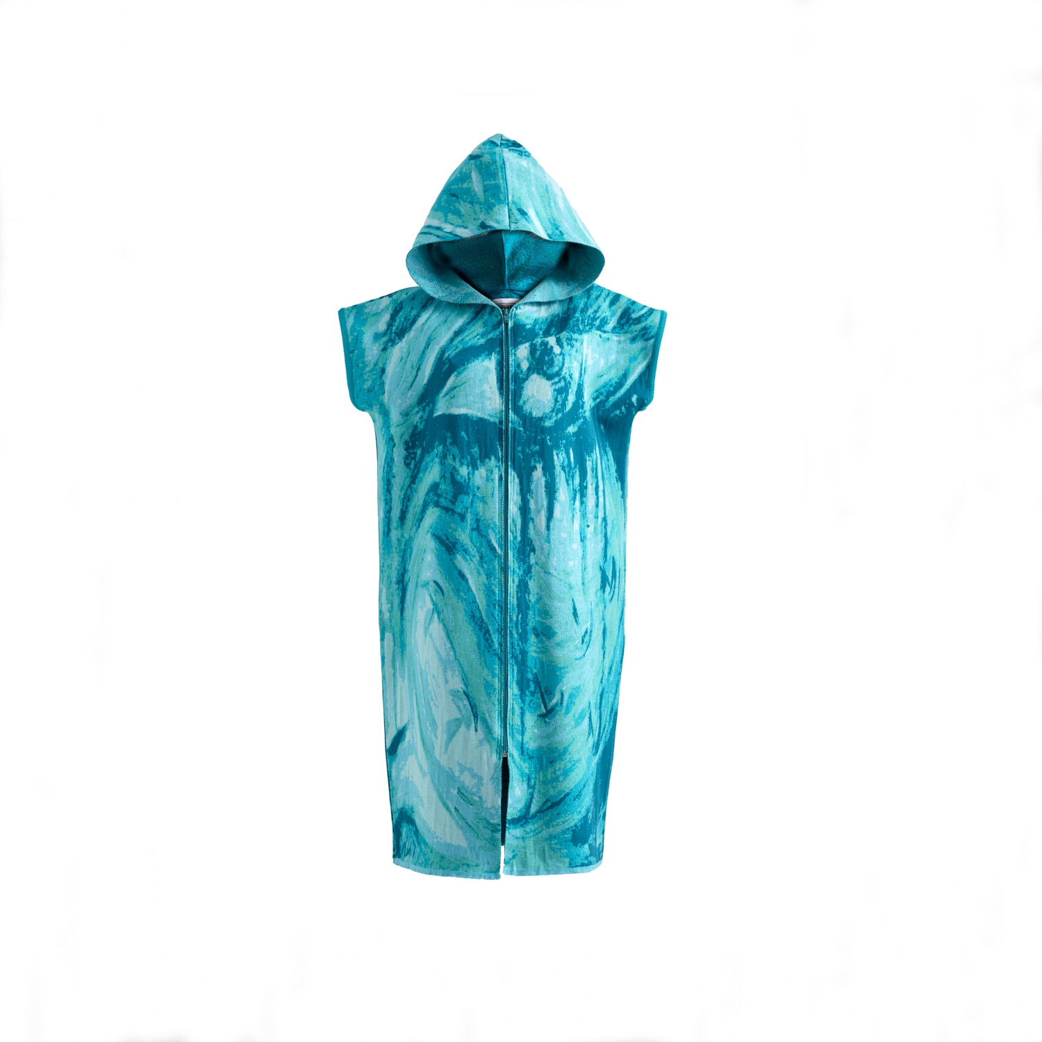 Süel Knitwear Women's Blue / Green Cszs Art Hooded Knitted Cardigan - Azure Eye In Blue/green
