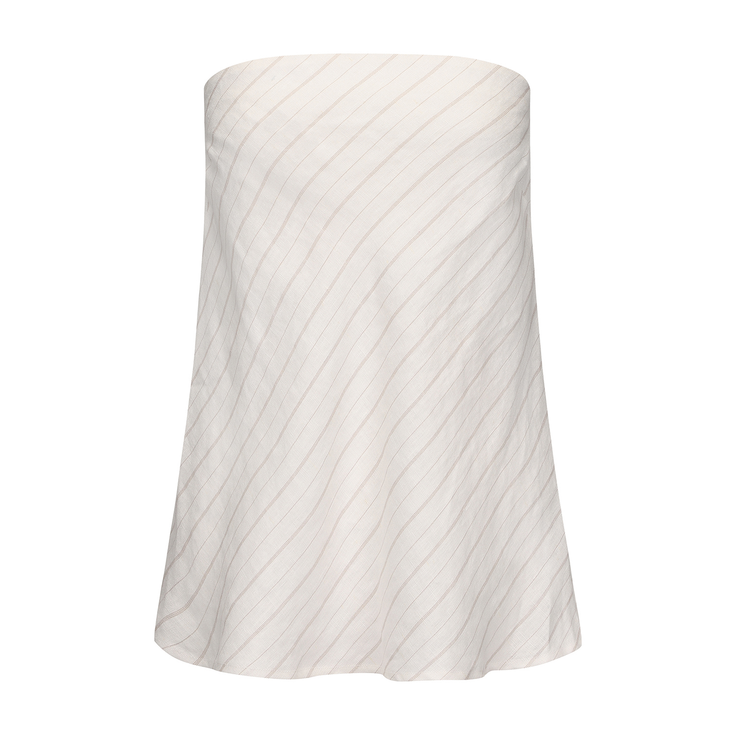 Nuaje Nuaje Women's White Rhea Bias Linen Tube Top In Stripe