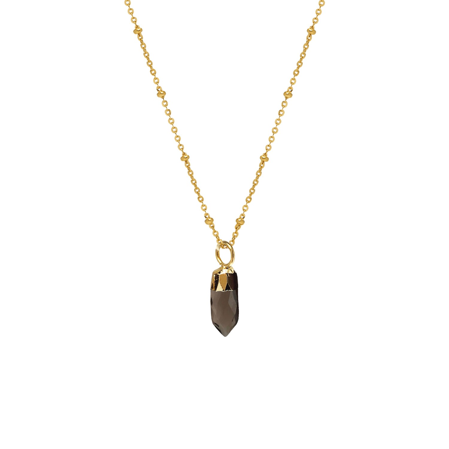 Women’s Brown Mini Point Smokey Quartz Pendant Mirabelle Jewellery