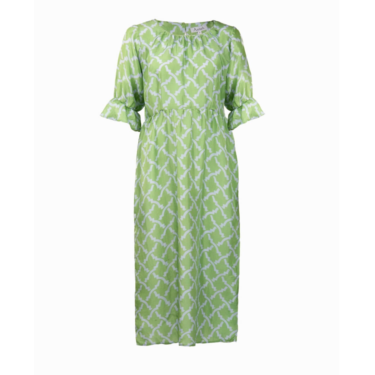natalie print midi dress